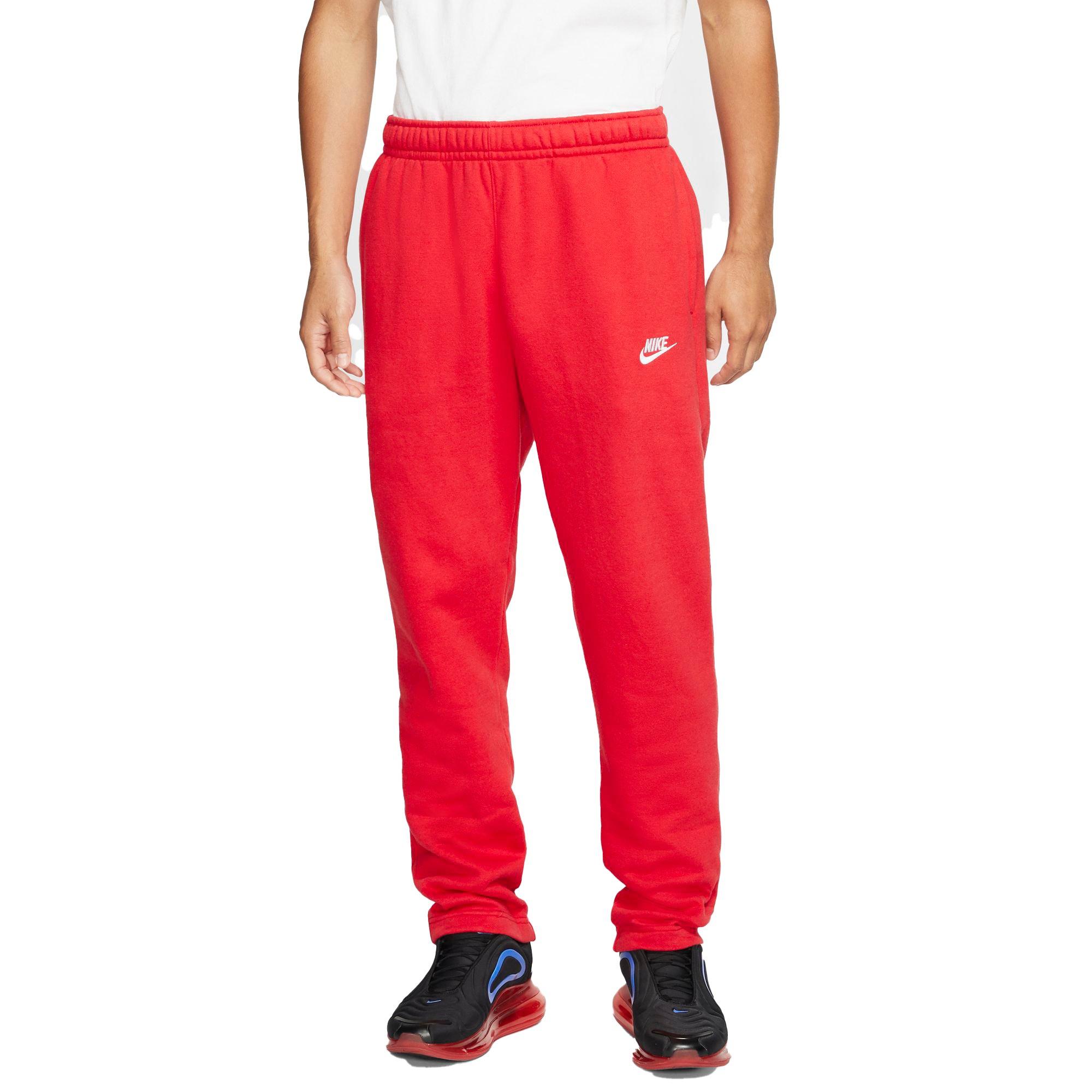 Nike Men s Sportswear Red Club Fleece Pants