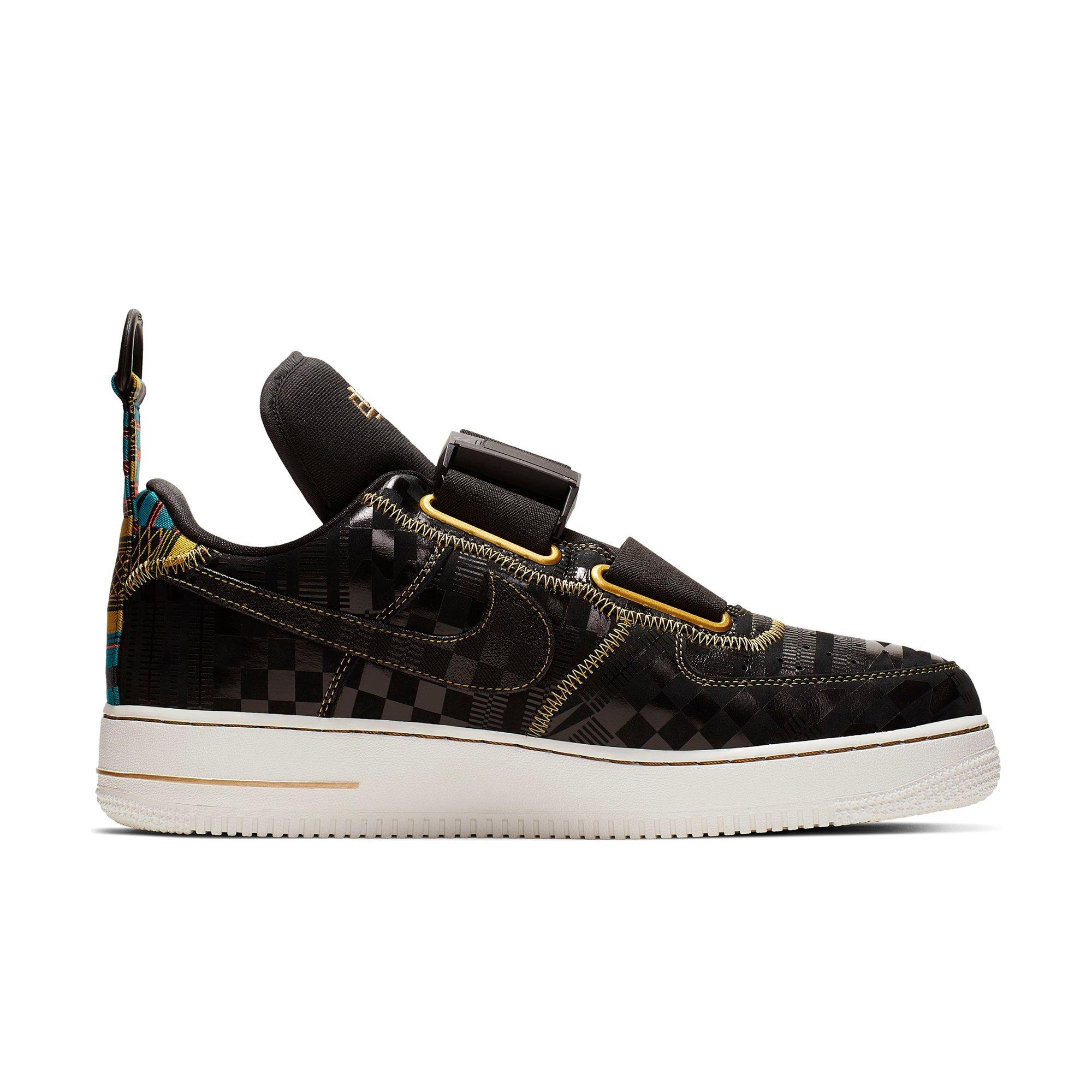 Nike Air Force 1 Utility Bhm QS "Black/Metallic Gold" Men's Shoe - BLACK Thumbnail View 2