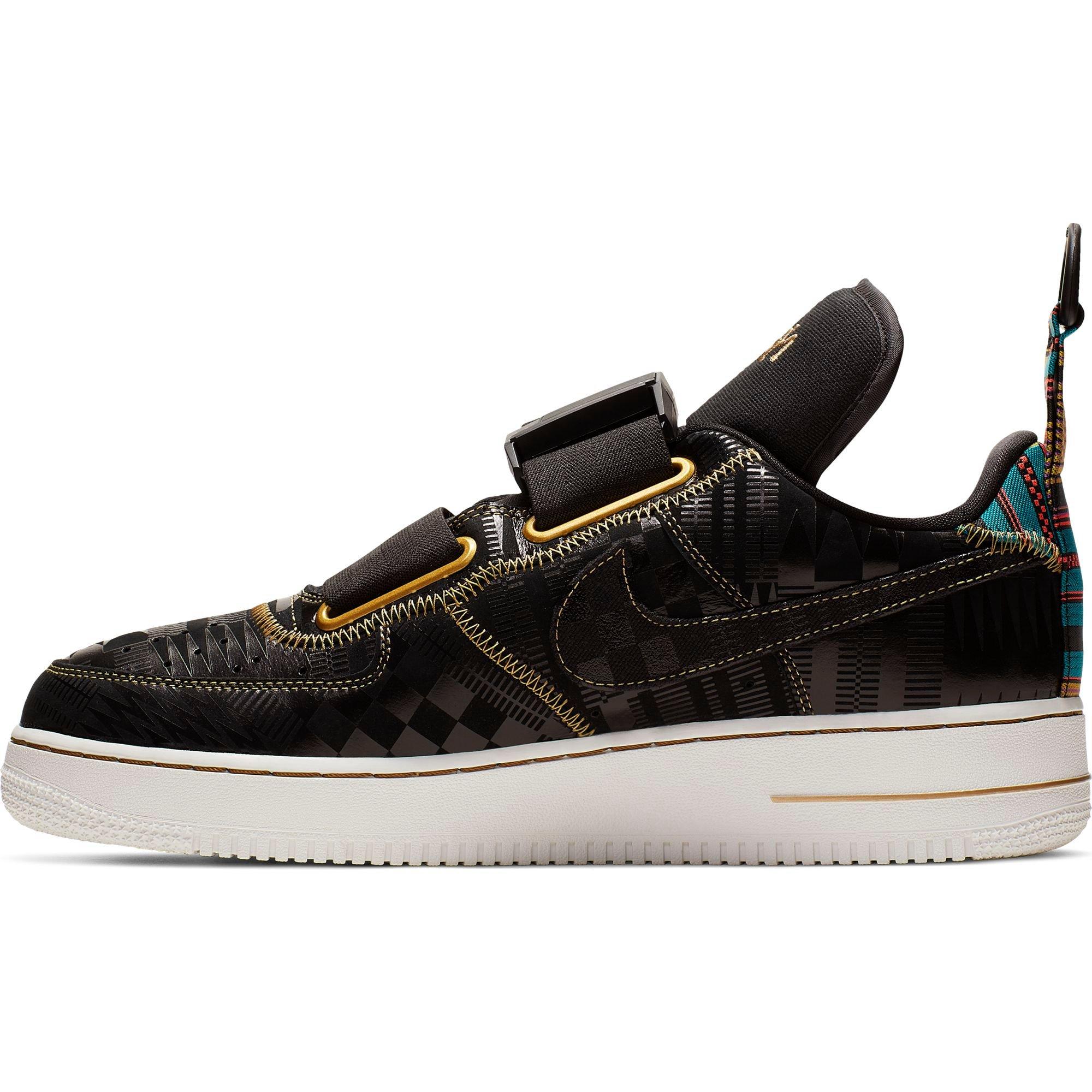 Nike Air Force 1 Utility Bhm QS "Black/Metallic Gold" Men's Shoe - BLACK Thumbnail View 8