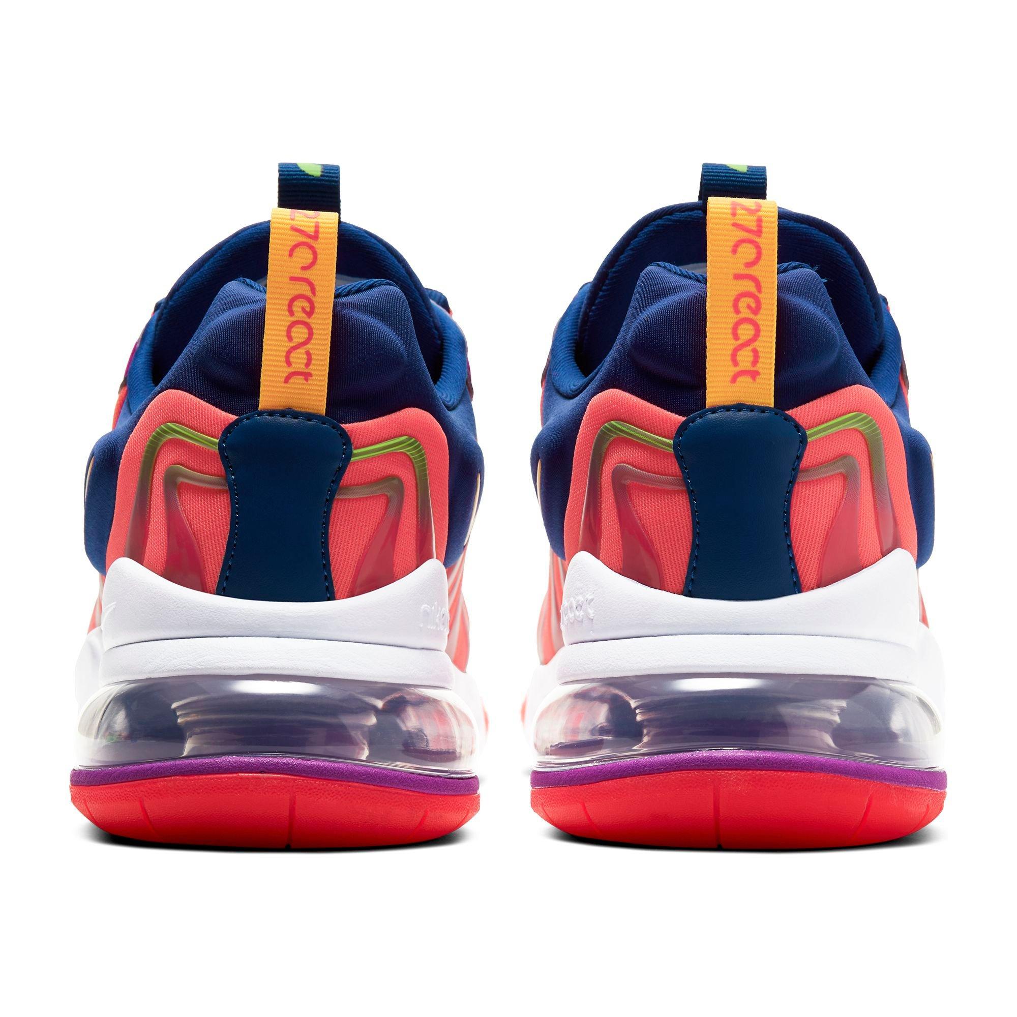 Nike Air Max 270 React Eng Laser Crimson Orange Blue White Men S Shoe Hibbett City Gear