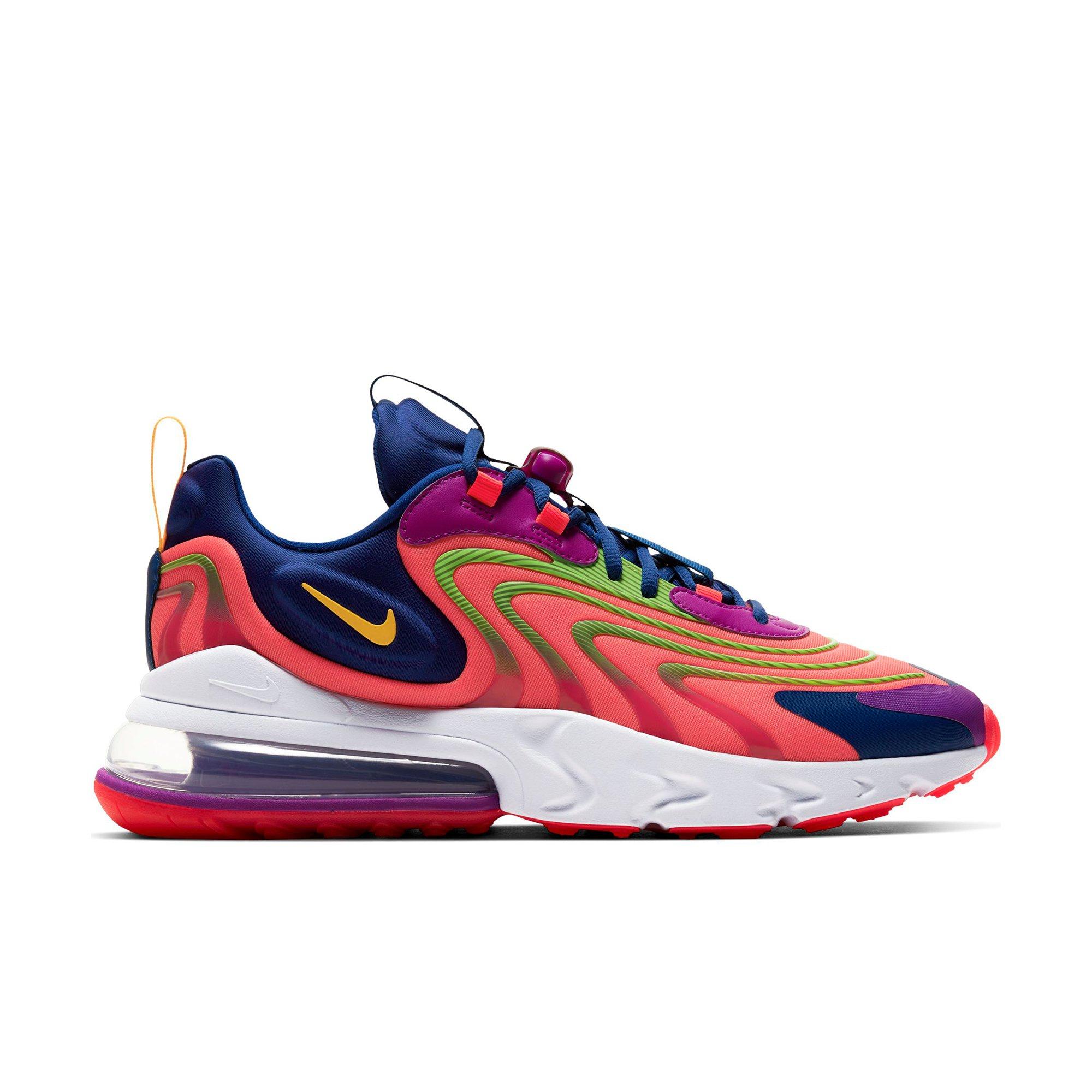 Nike Air Max 270 React Eng Laser Crimson Orange Blue White Men S Shoe Hibbett City Gear