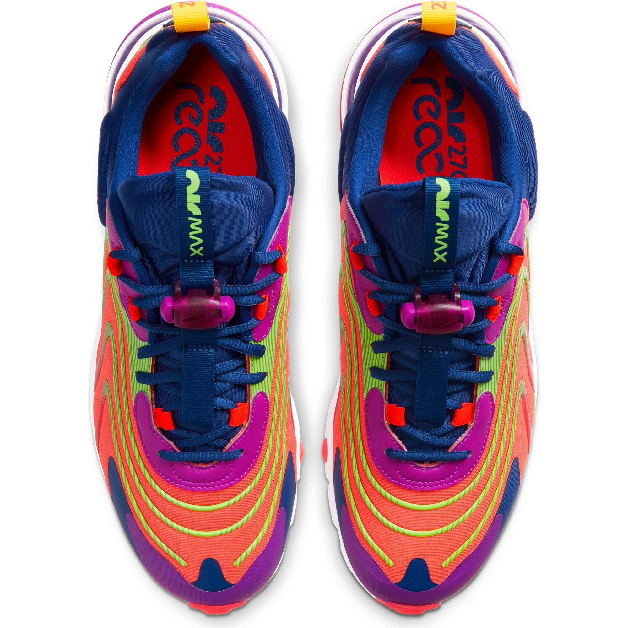 Nike Air Max 270 React Eng Laser Crimson Orange Blue White Men S Shoe Hibbett City Gear