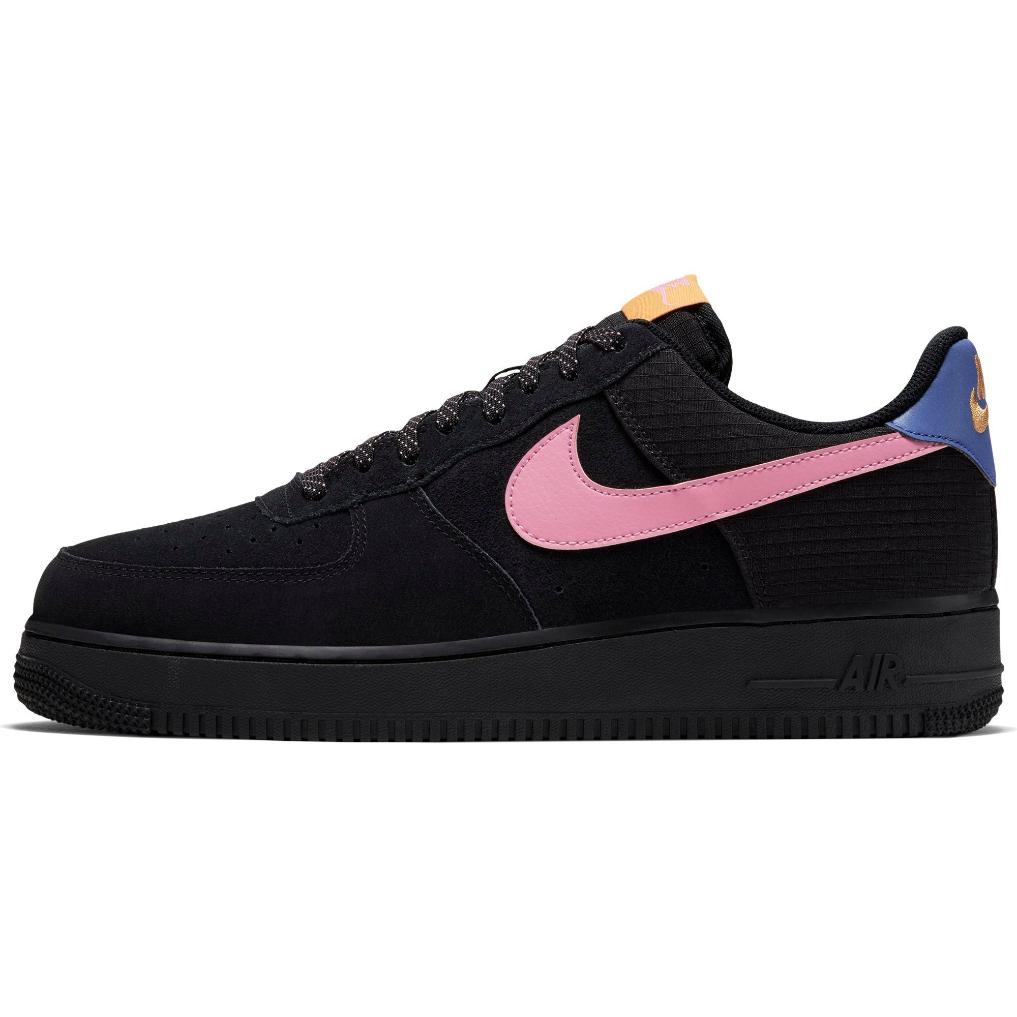 Nike Air Force 1 '07 LV8 "Black/Magic Flamingo" Men's Shoe - BLACK Thumbnail View 6