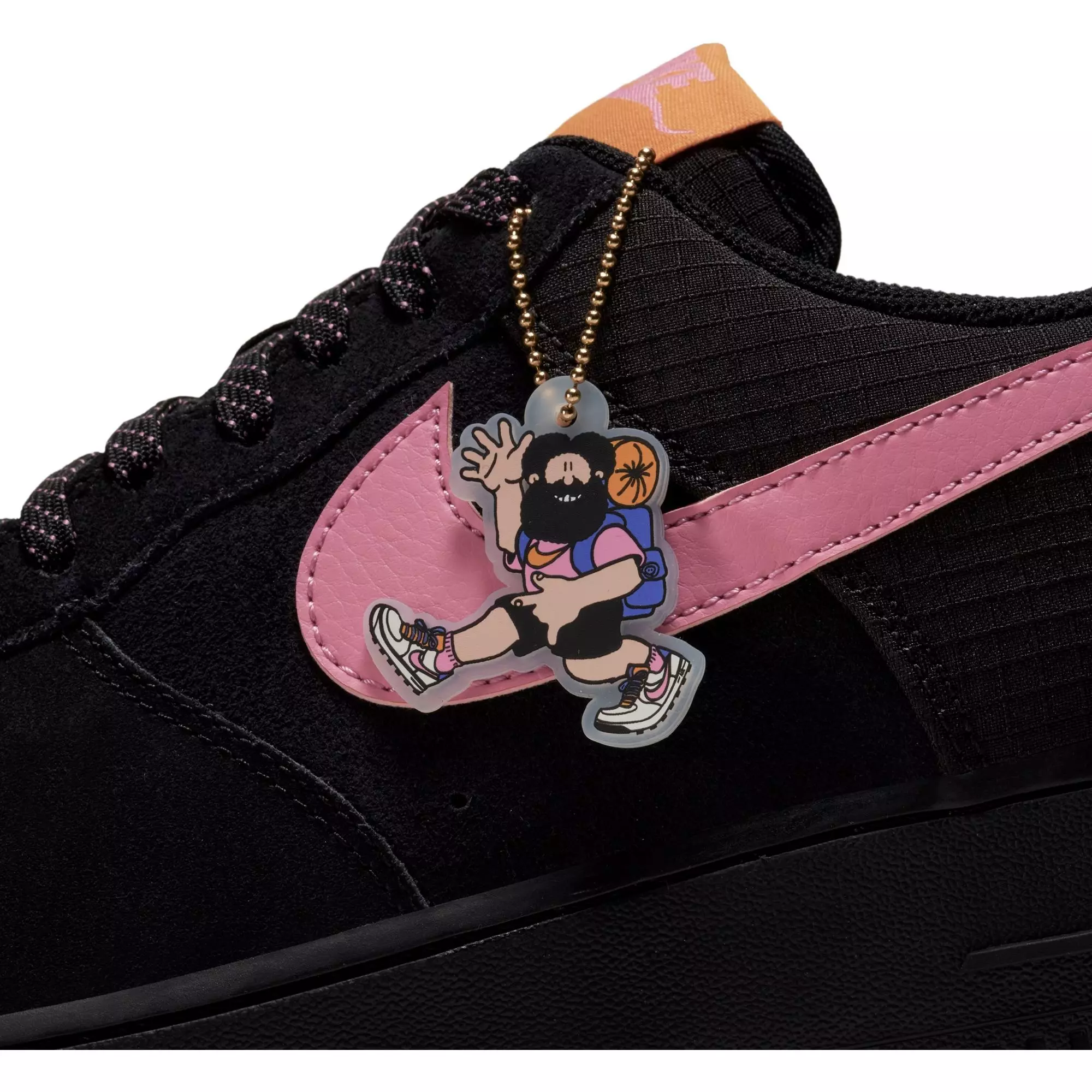 Nike Air Force 1 '07 LV8 "Black/Magic Flamingo" Men's Shoe - BLACK
