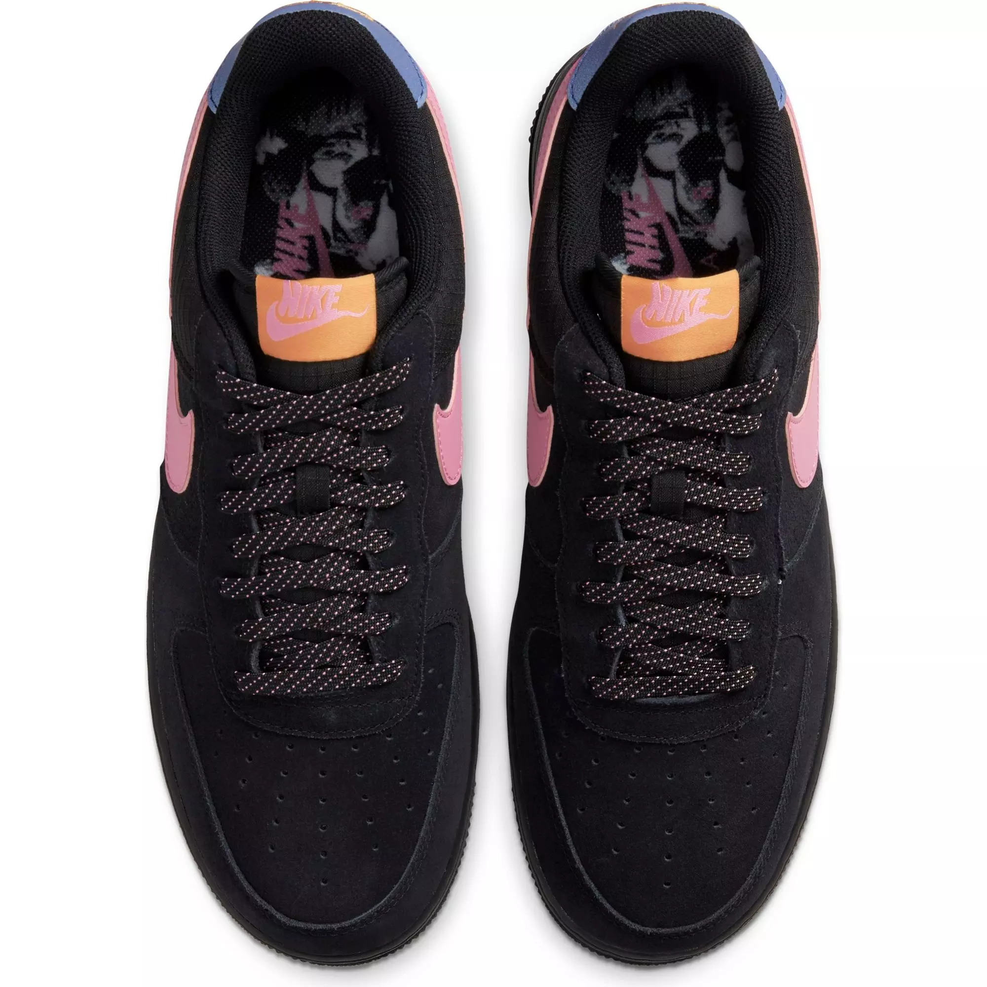Nike Air Force 1 '07 LV8 "Black/Magic Flamingo" Men's Shoe - BLACK
