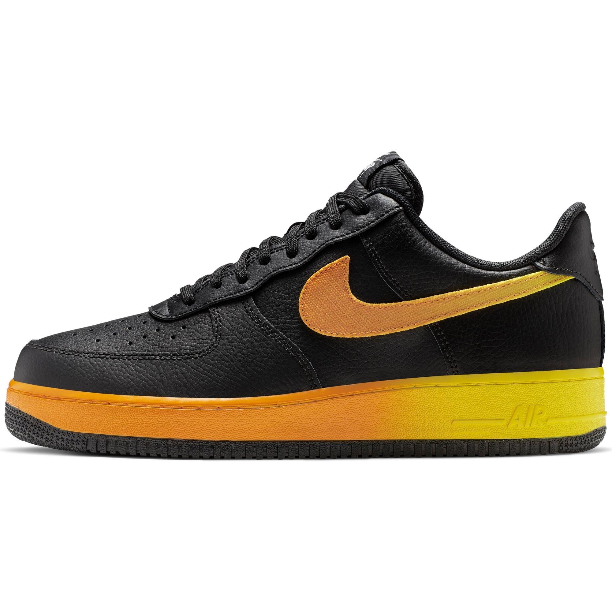 yellow and orange air force ones