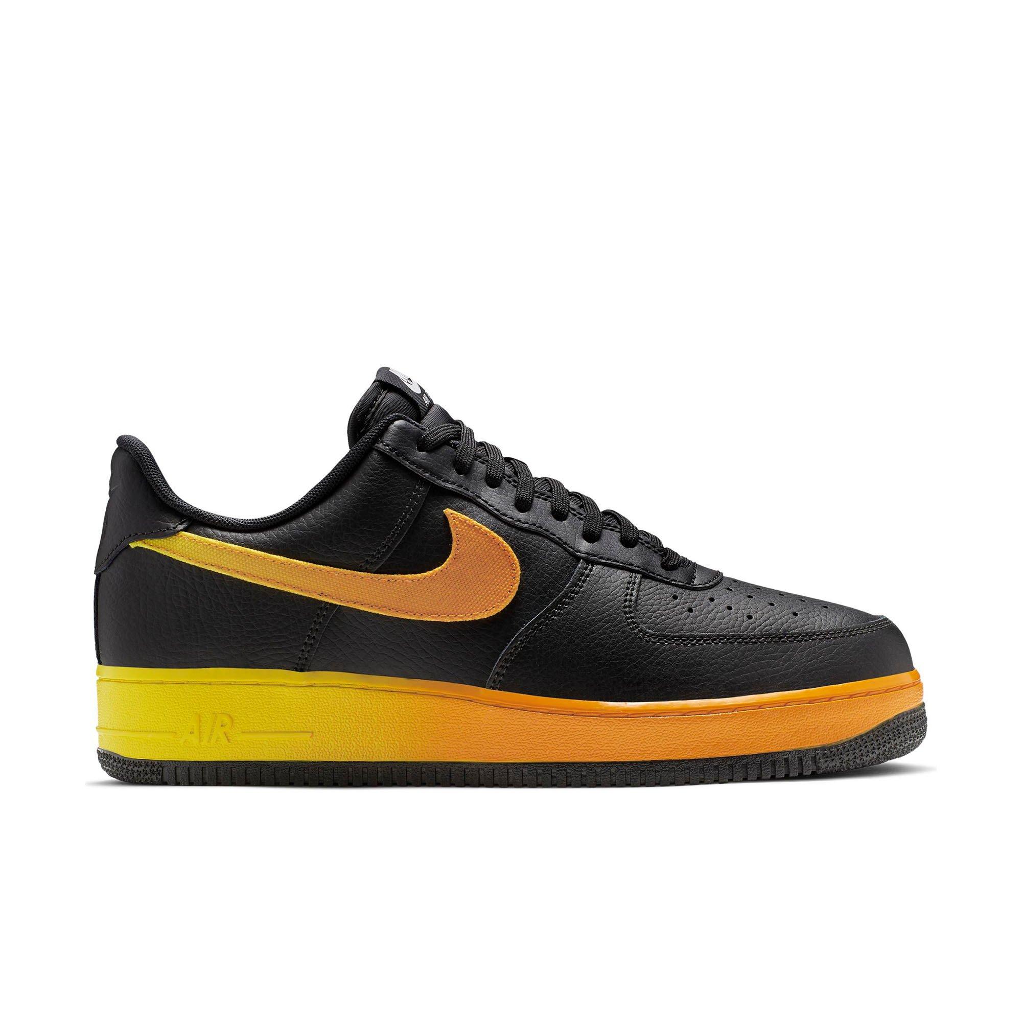 orange and black air force 1s