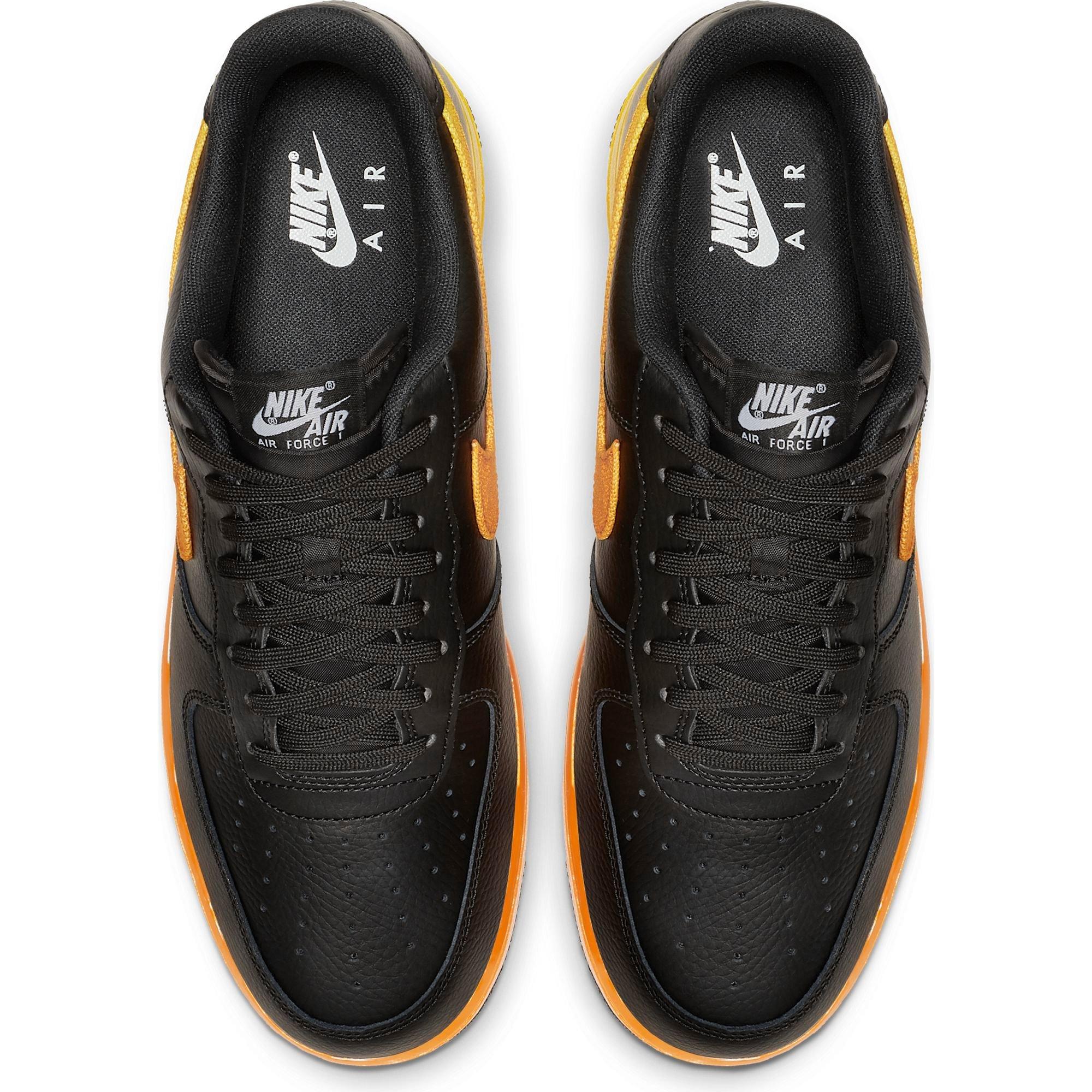 black yellow and orange air force 1