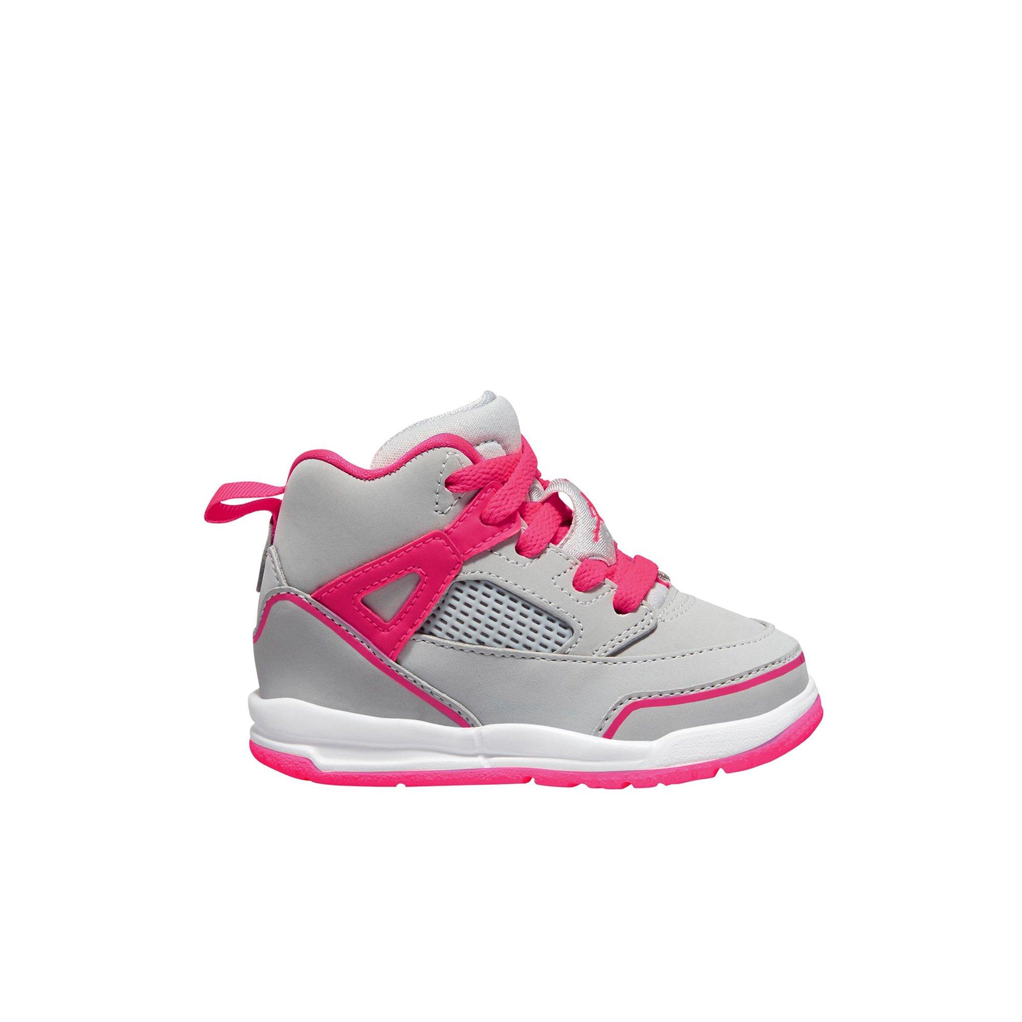 Jordan Spizike Grey/Racer Pink" Toddler Girls' Shoe - Hibbett | City