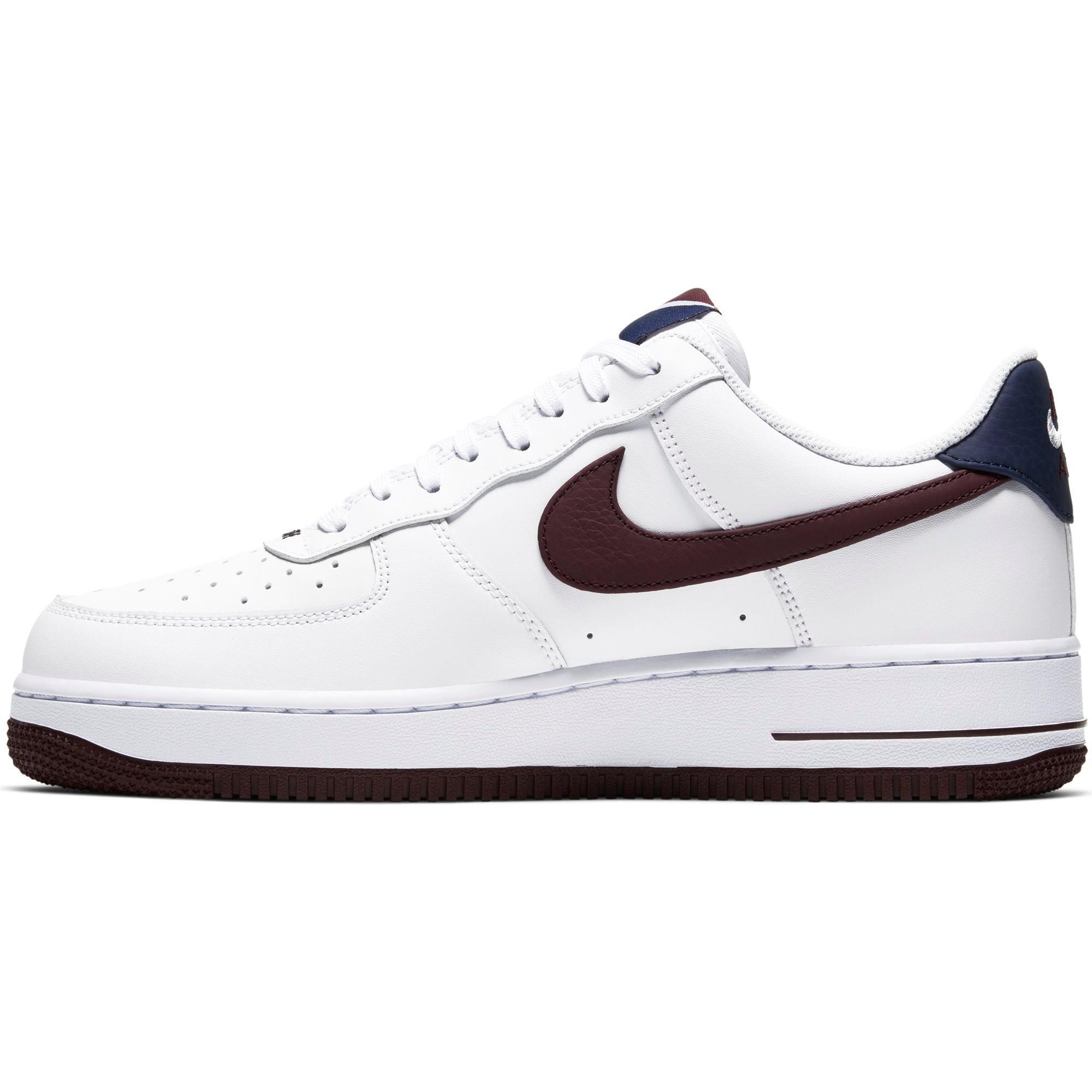 nike air force 1 07 white and burgundy