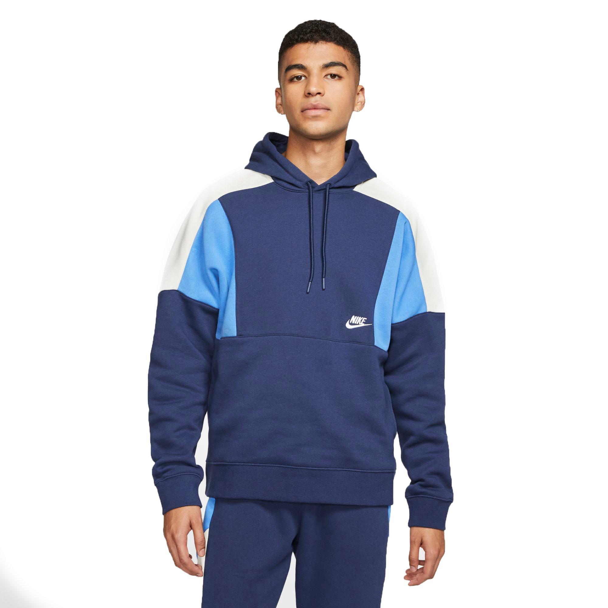 nike men's sportswear colorblock pullover hoodie