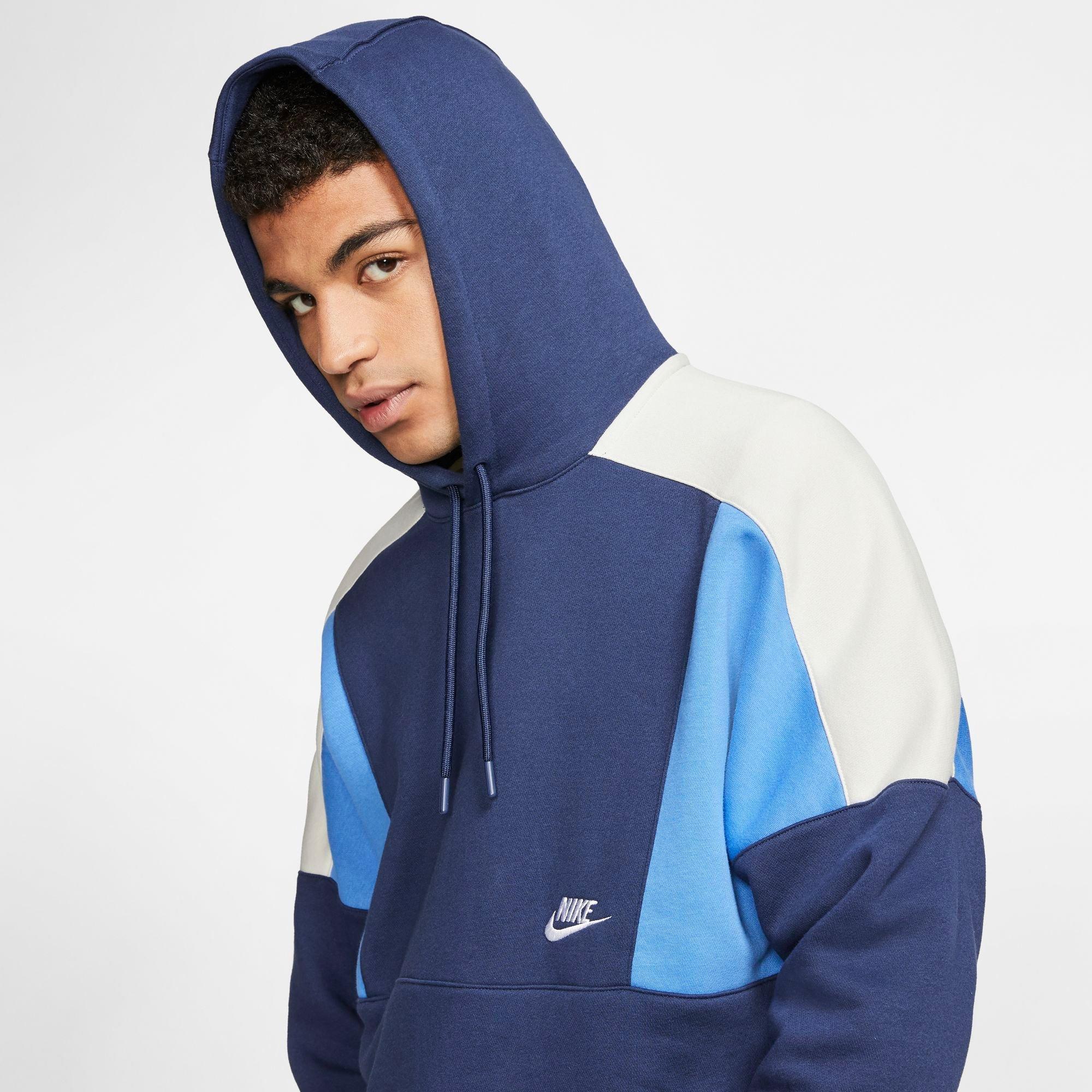 nike men's sportswear colorblock pullover hoodie