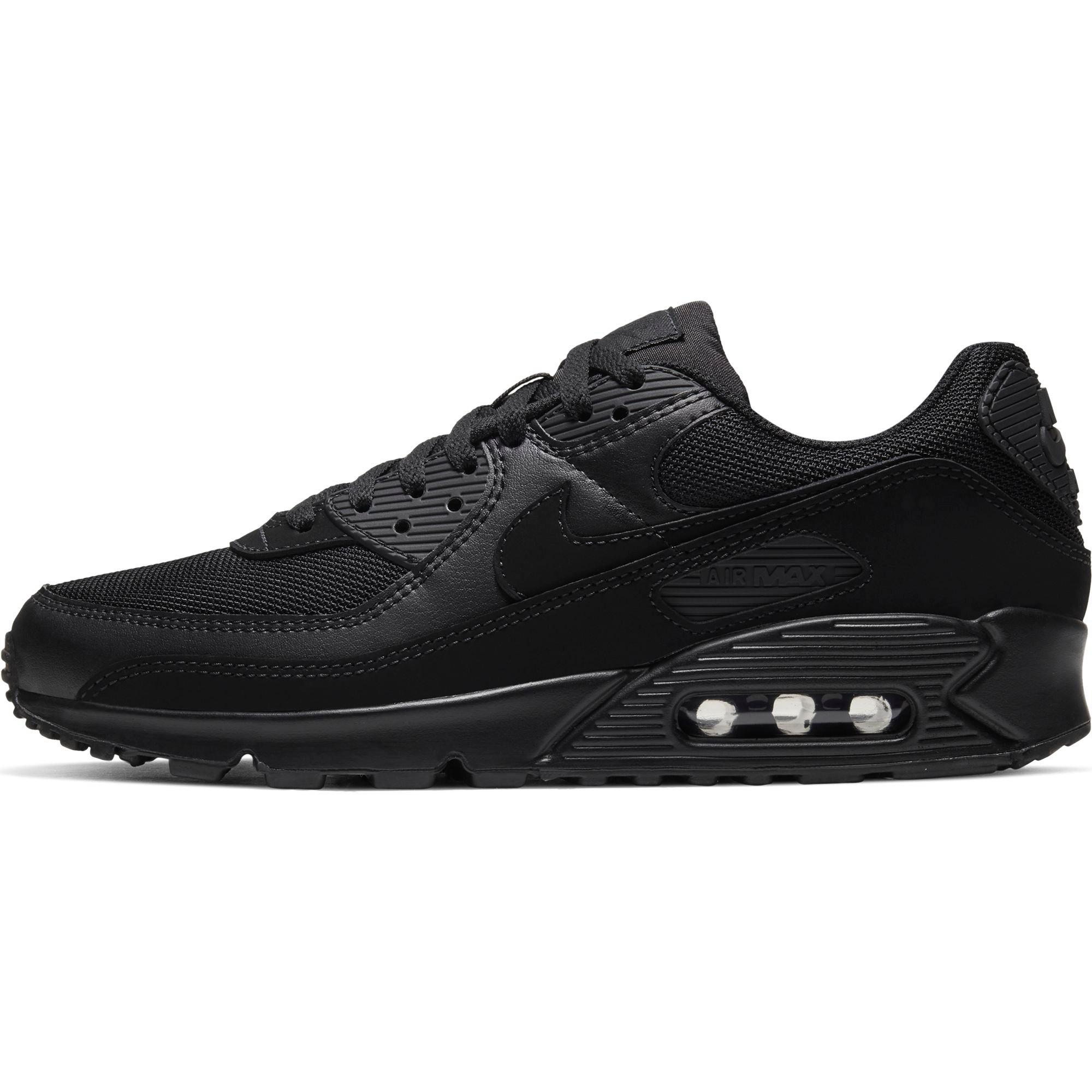 Nike Air Max 90 "Black" Mesh Men's Shoe - BLACK Thumbnail View 4