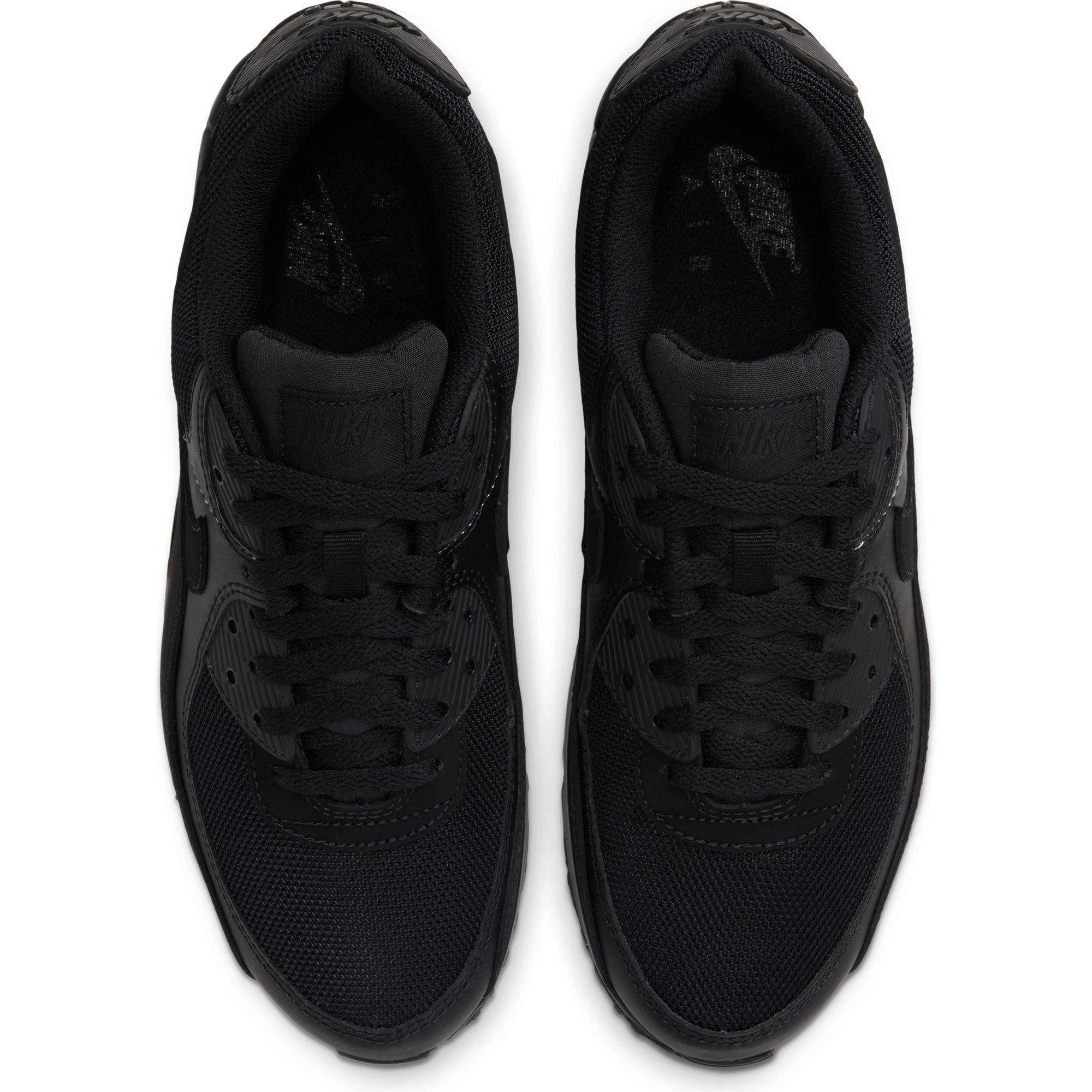 Nike Air Max 90 Leather Black Men's Shoes - Hibbett