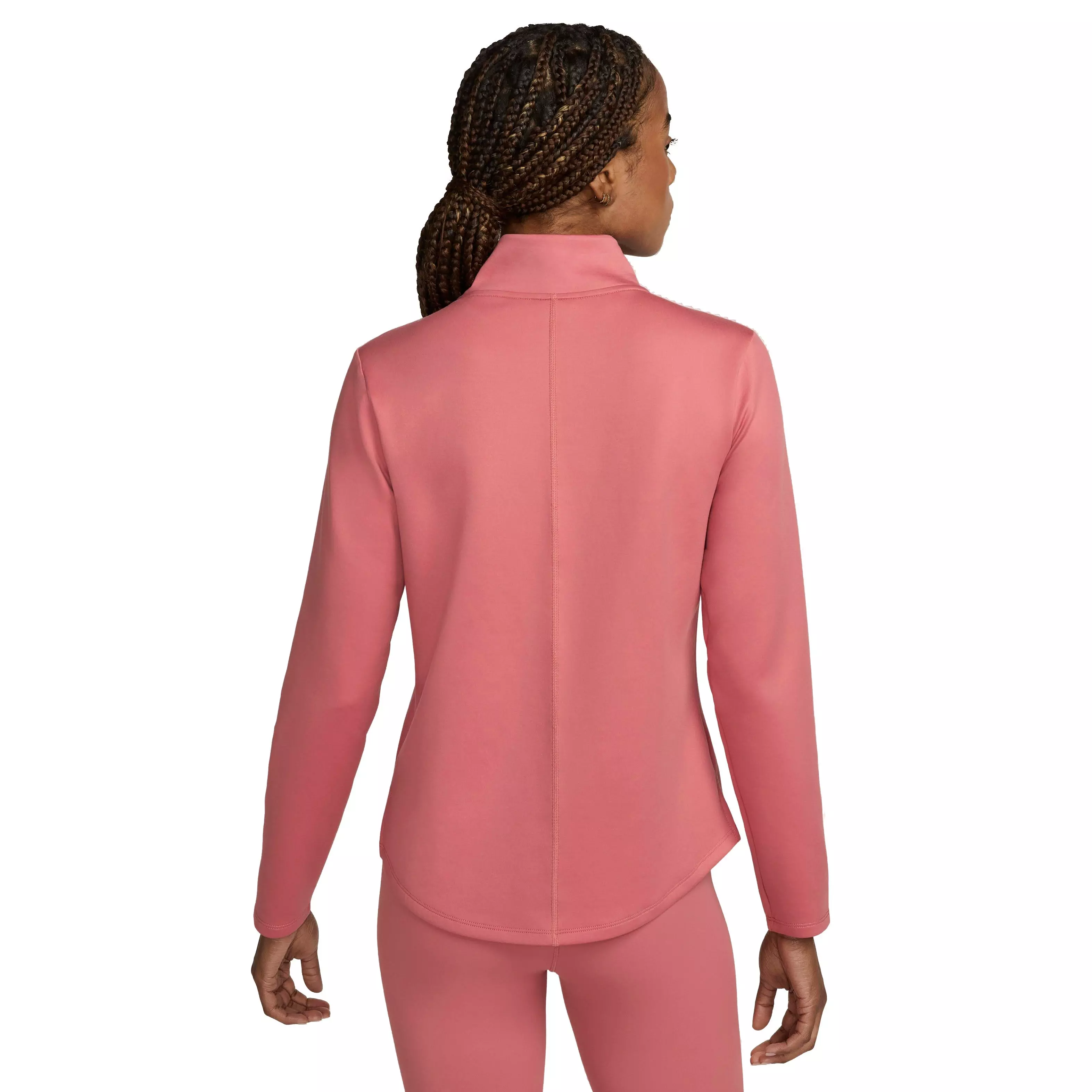 Nike Women's Therma-FIT One Long Sleeve 1/2 Zip Top - PINK