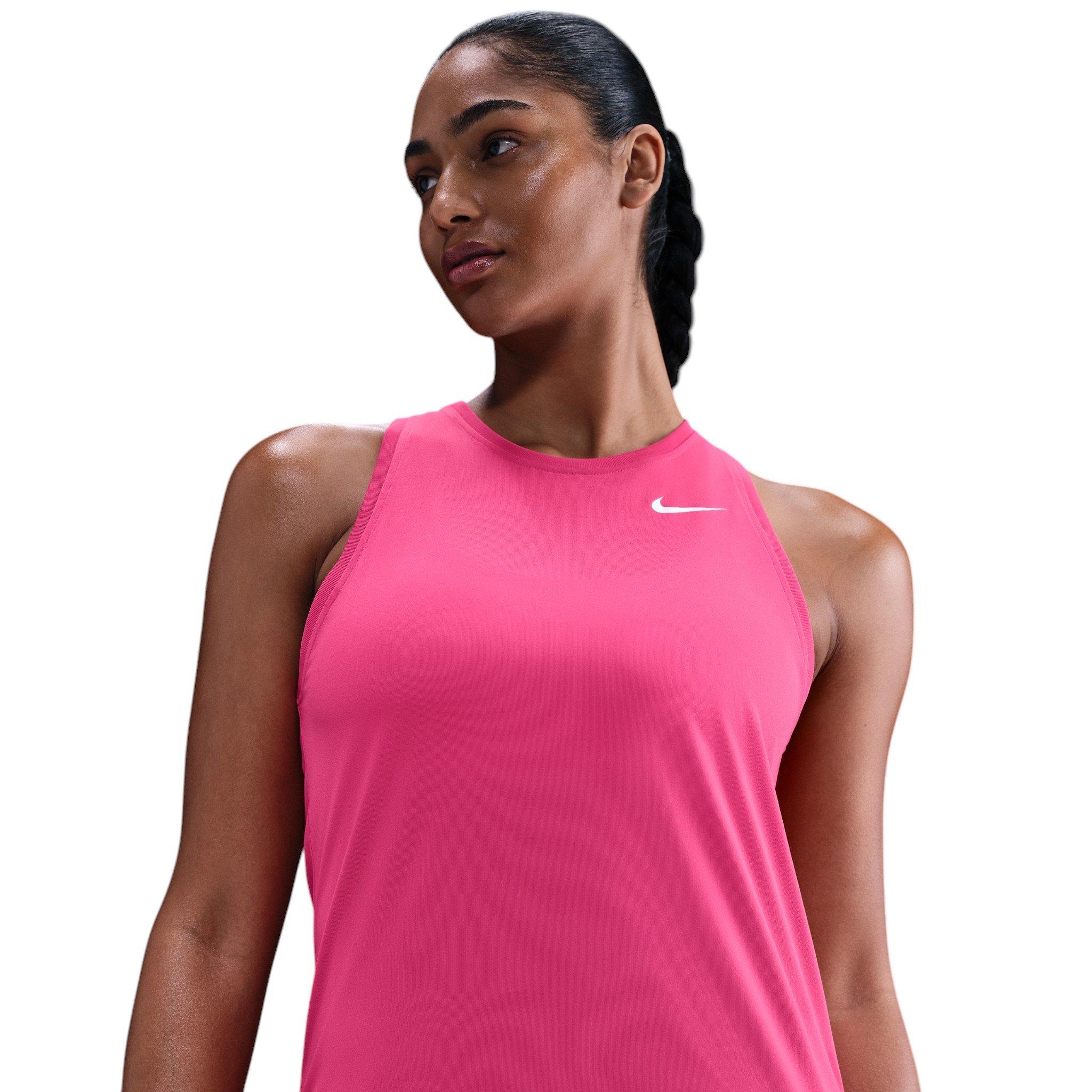 Nike Women's Dri-FIT Training Tank - Pink/White - PINK/WHITE
