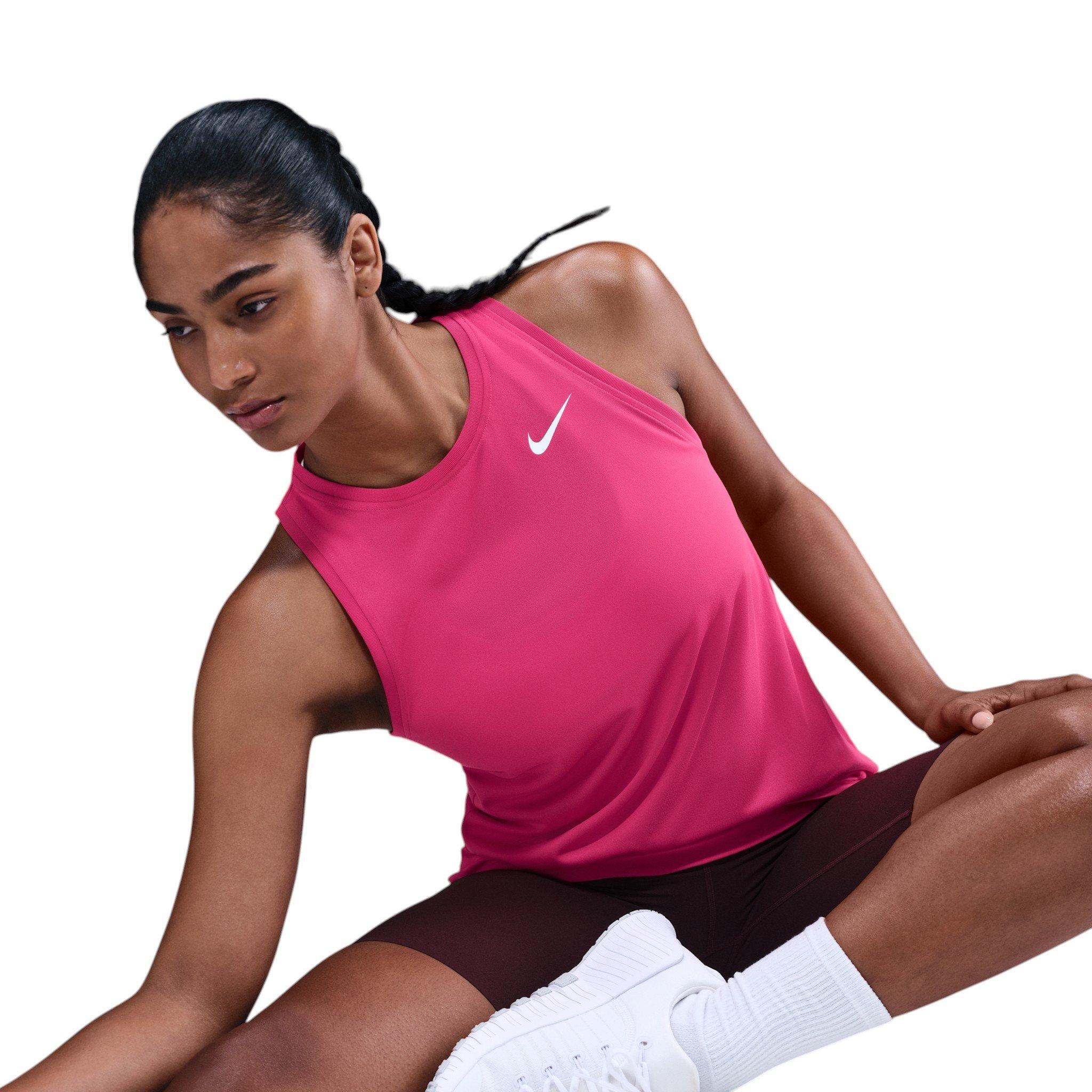 Nike Women's Dri-FIT Training Tank - Pink/White - PINK/WHITE