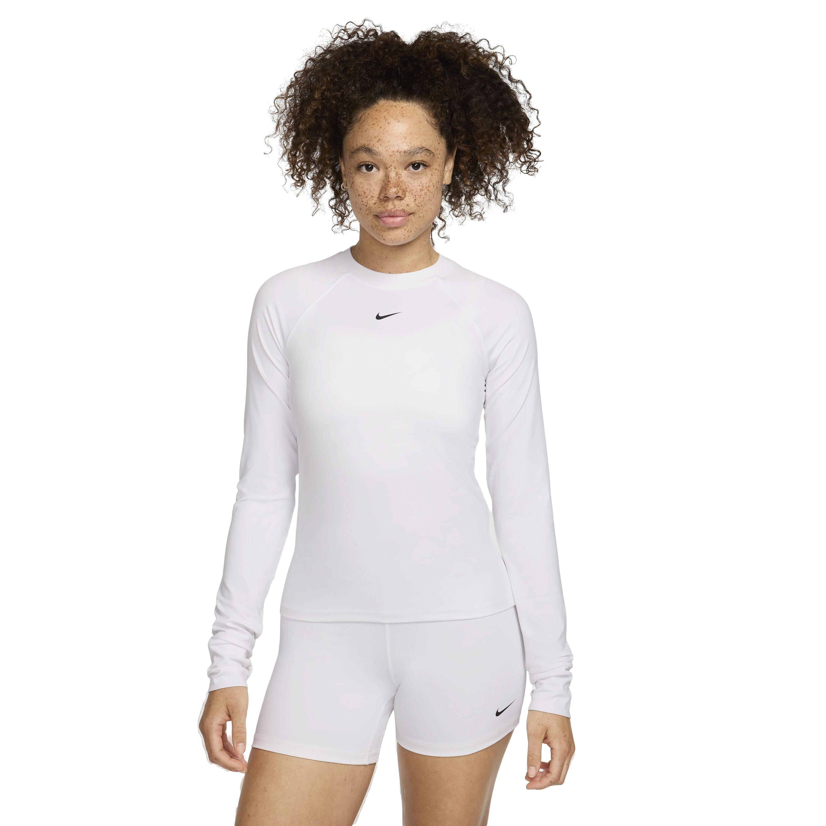 Nike Women's Pro Dri-FIT Long Sleeve Top - WHITE Thumbnail View 1
