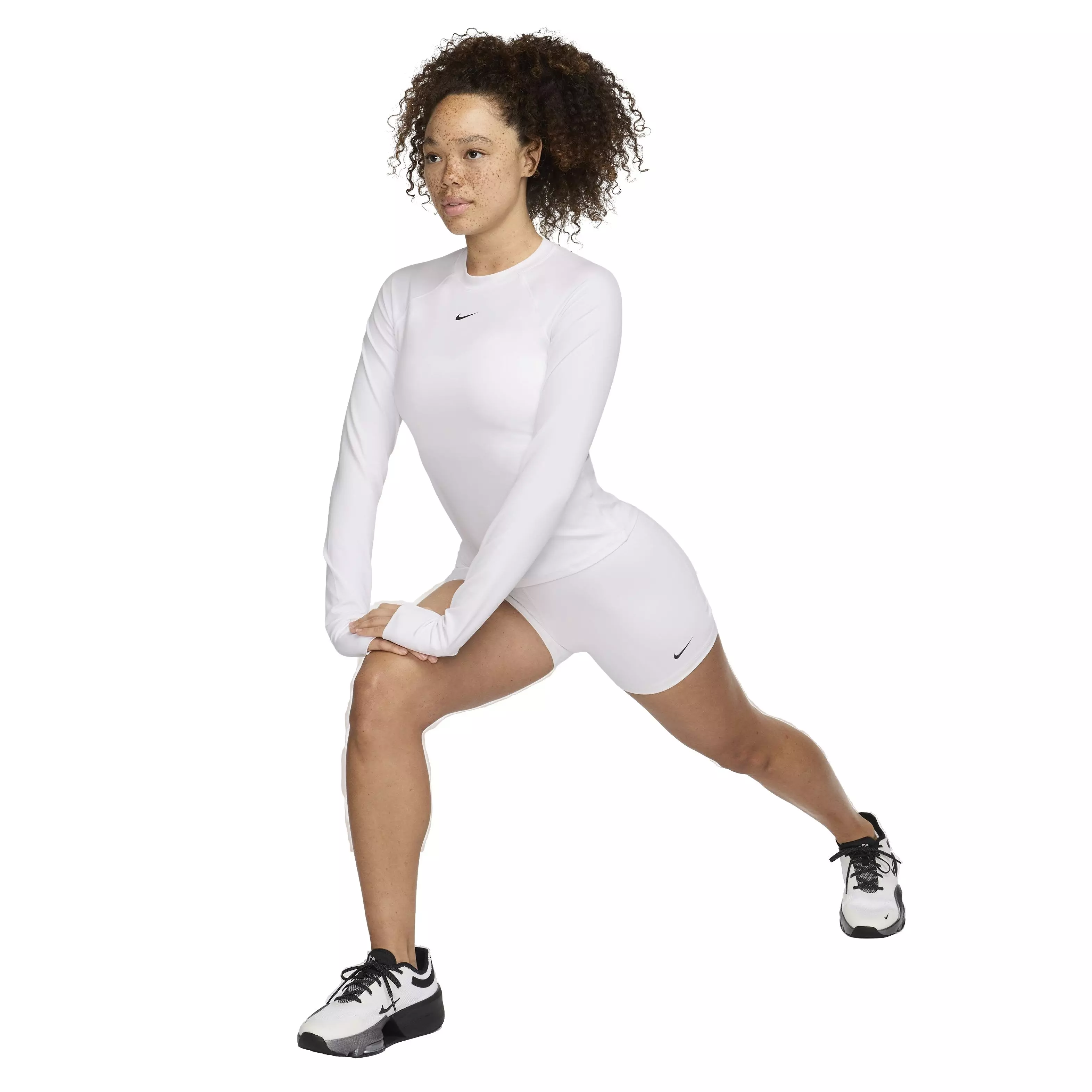 Nike Women's Pro Dri-FIT Long Sleeve Top - WHITE