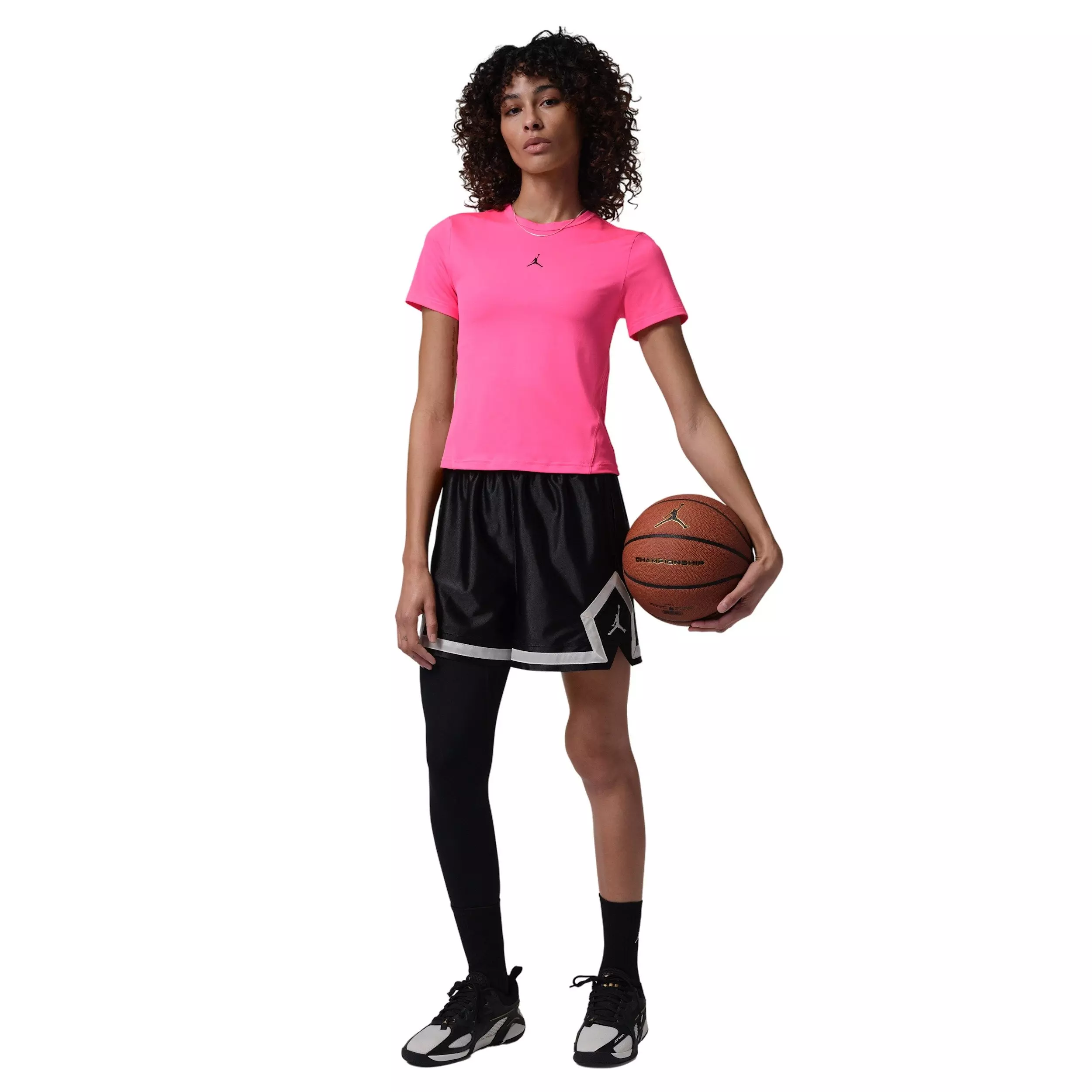 Jordan Women's Sport High-Rise Right Single-Leg Basketball Tights - Black - BLACK