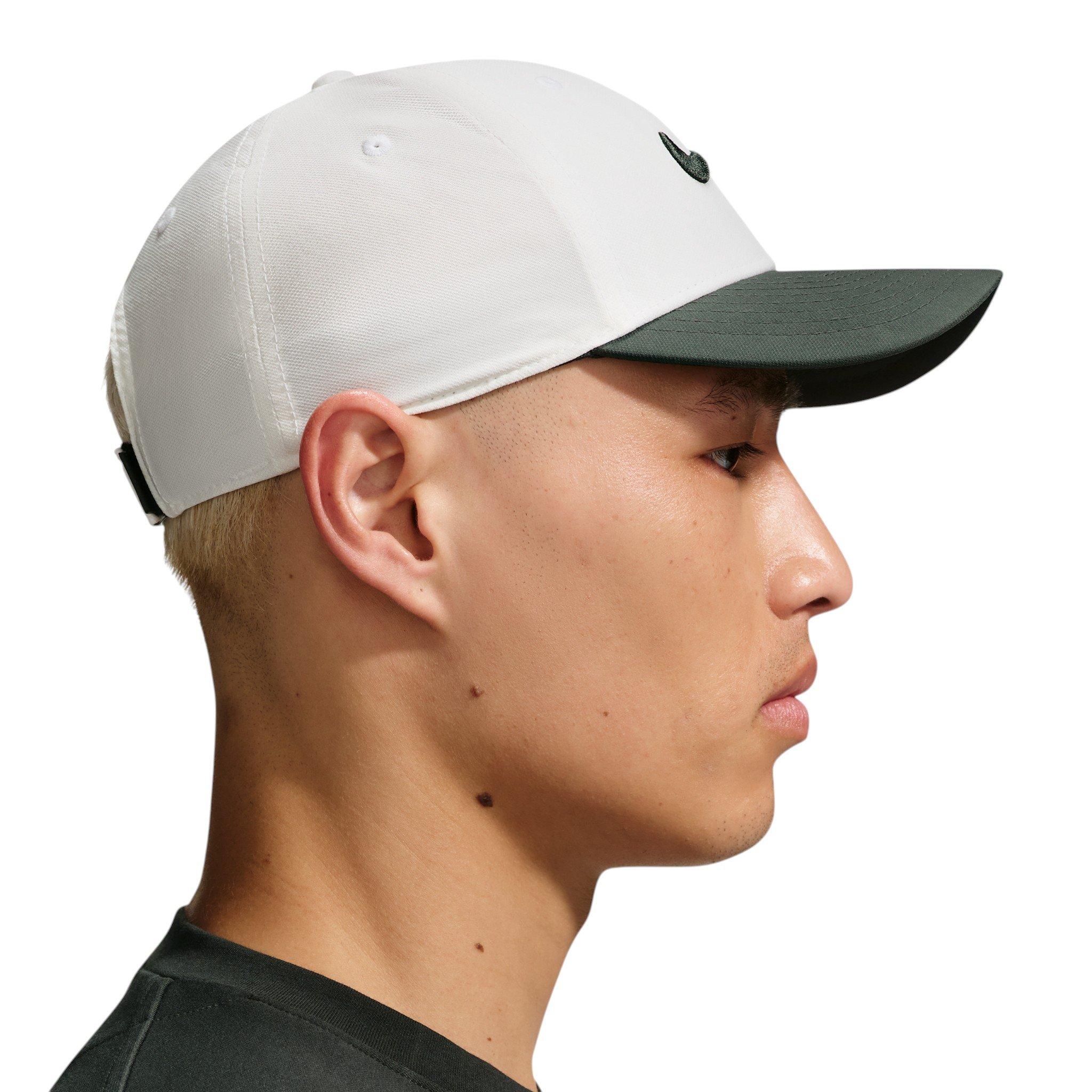 Nike Dri-FIT Club Structured Swoosh Hat - White/Green - WHITE/GREEN