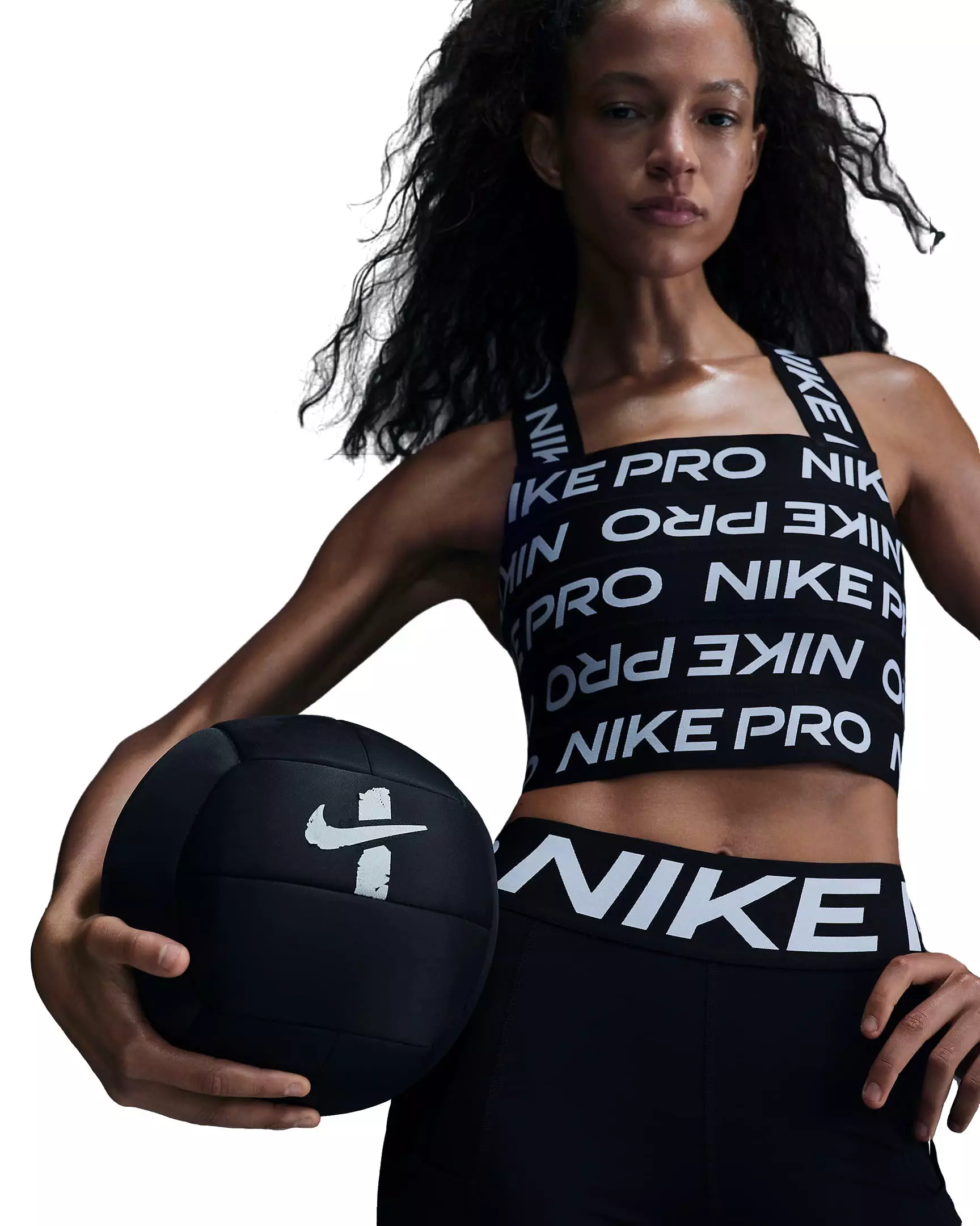 Nike Women's Pro Bandage Tank - Black/White - BLACK/WHITE
