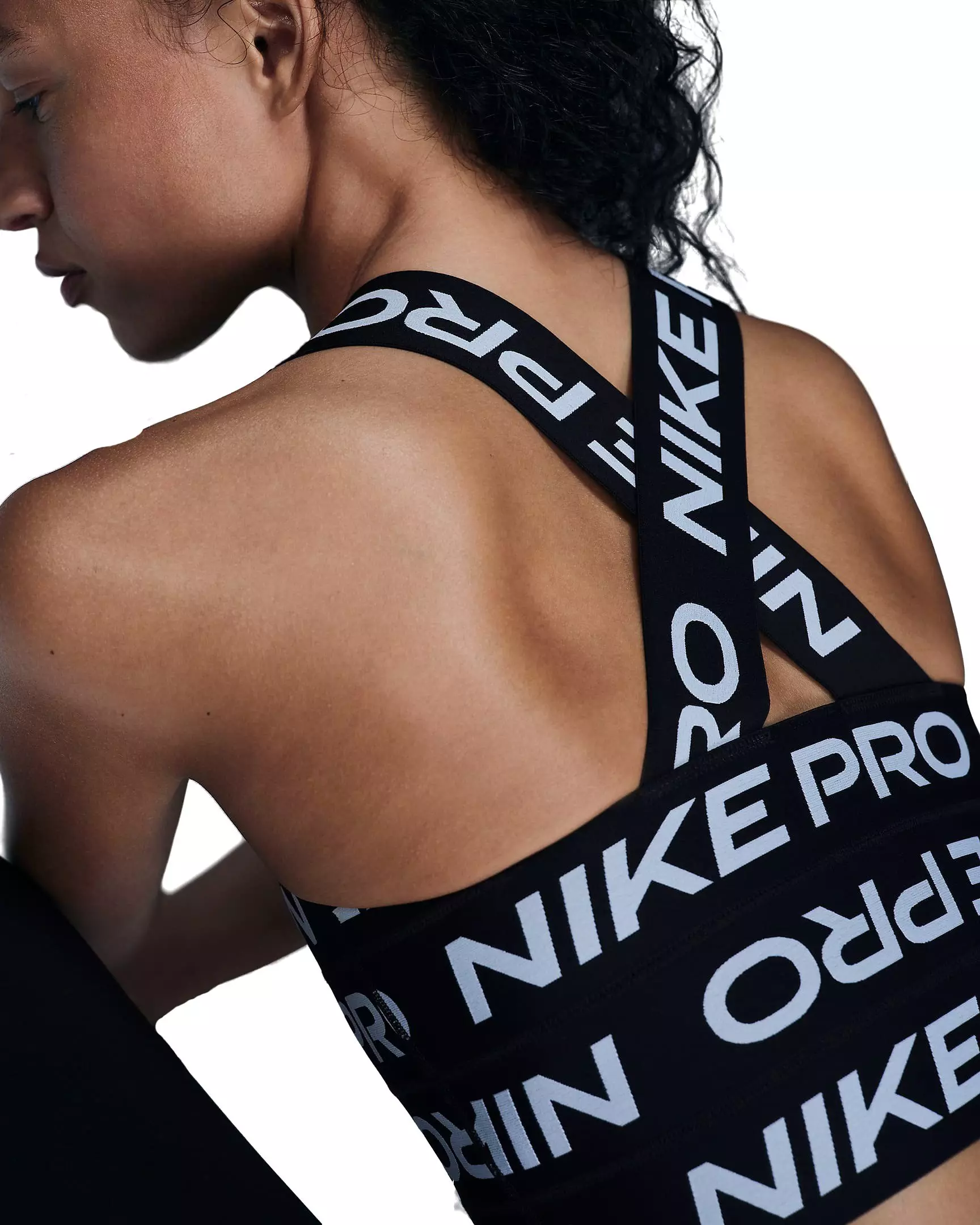 Nike Women's Pro Bandage Tank - Black/White - BLACK/WHITE