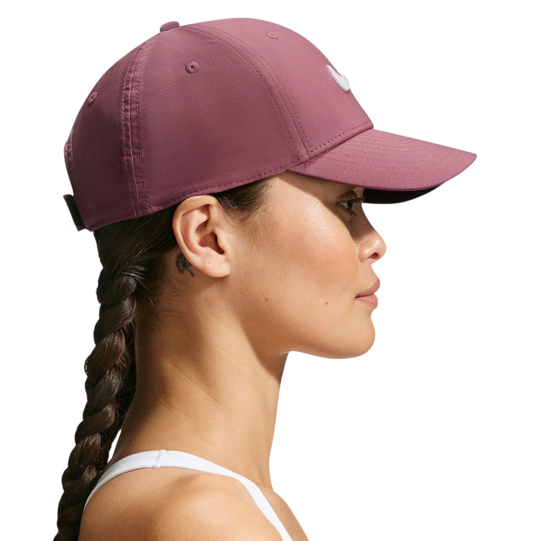 Nike Dri-FIT Club Structured Swoosh Hat - Pink/White - PINK/WHITE