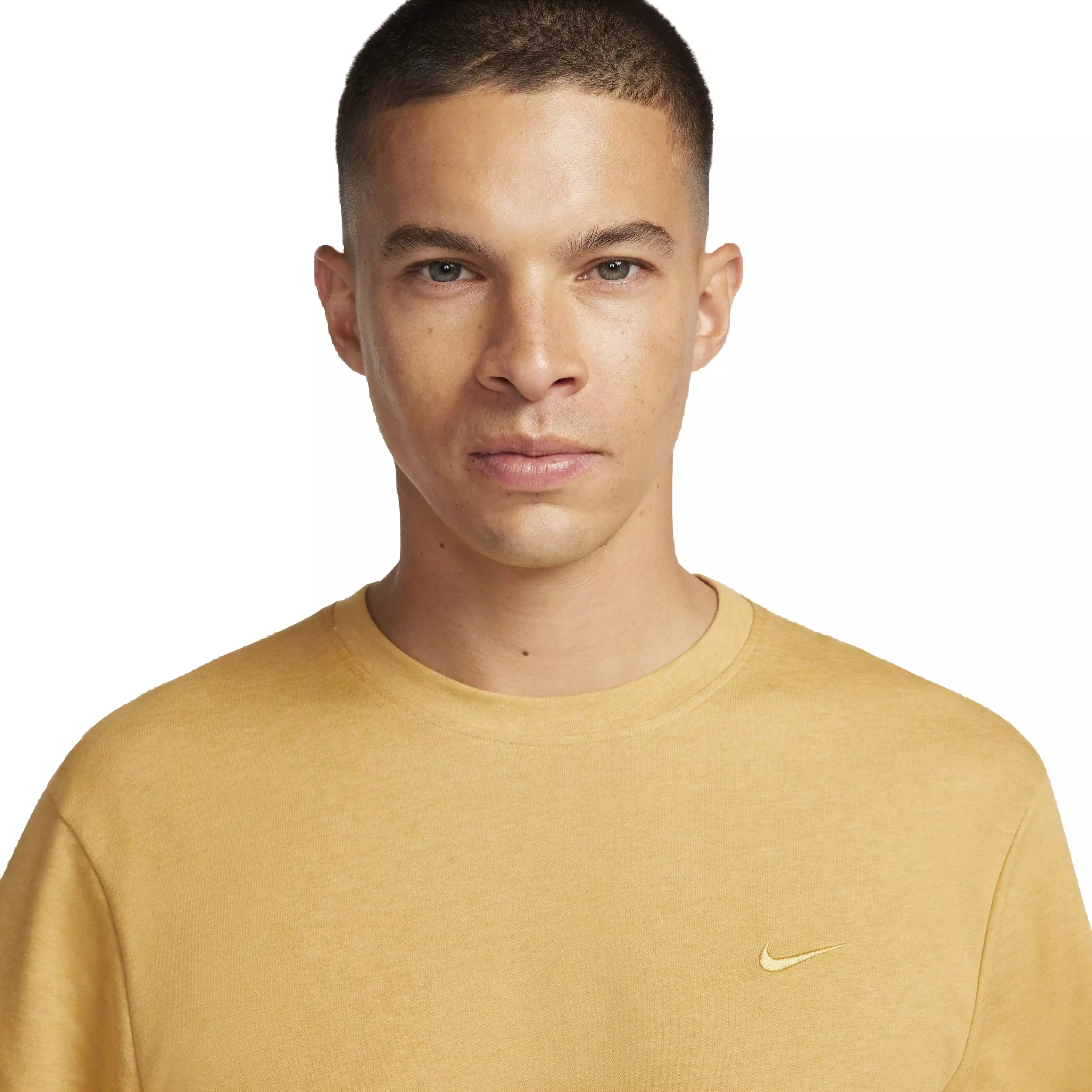 Nike Men's Dri-FIT Primary Statement Short Sleeve Versatile Top - YELLOW