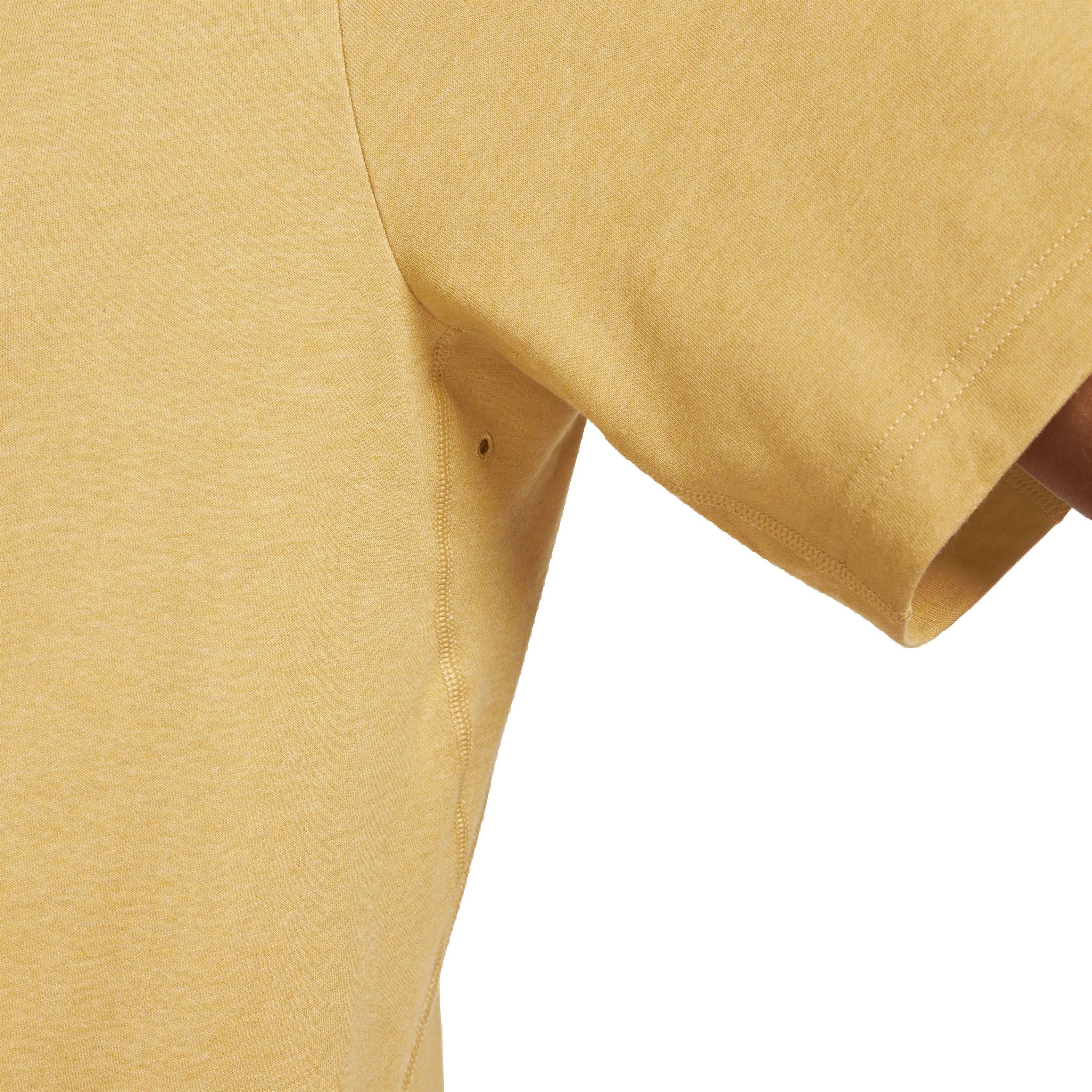 Nike Men's Dri-FIT Primary Statement Short Sleeve Versatile Top - YELLOW Thumbnail View 4