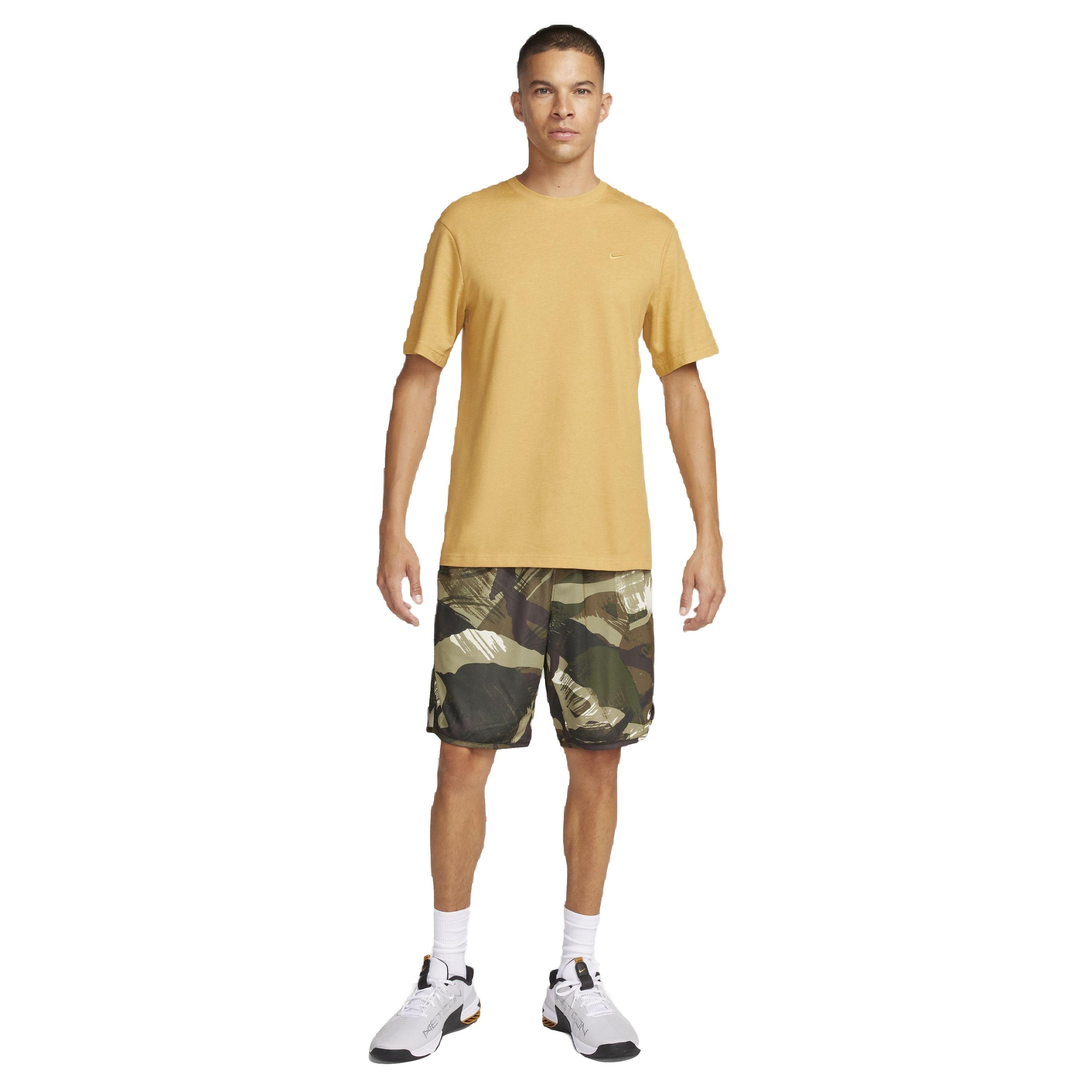 Nike Men's Dri-FIT Primary Statement Short Sleeve Versatile Top - YELLOW Thumbnail View 6