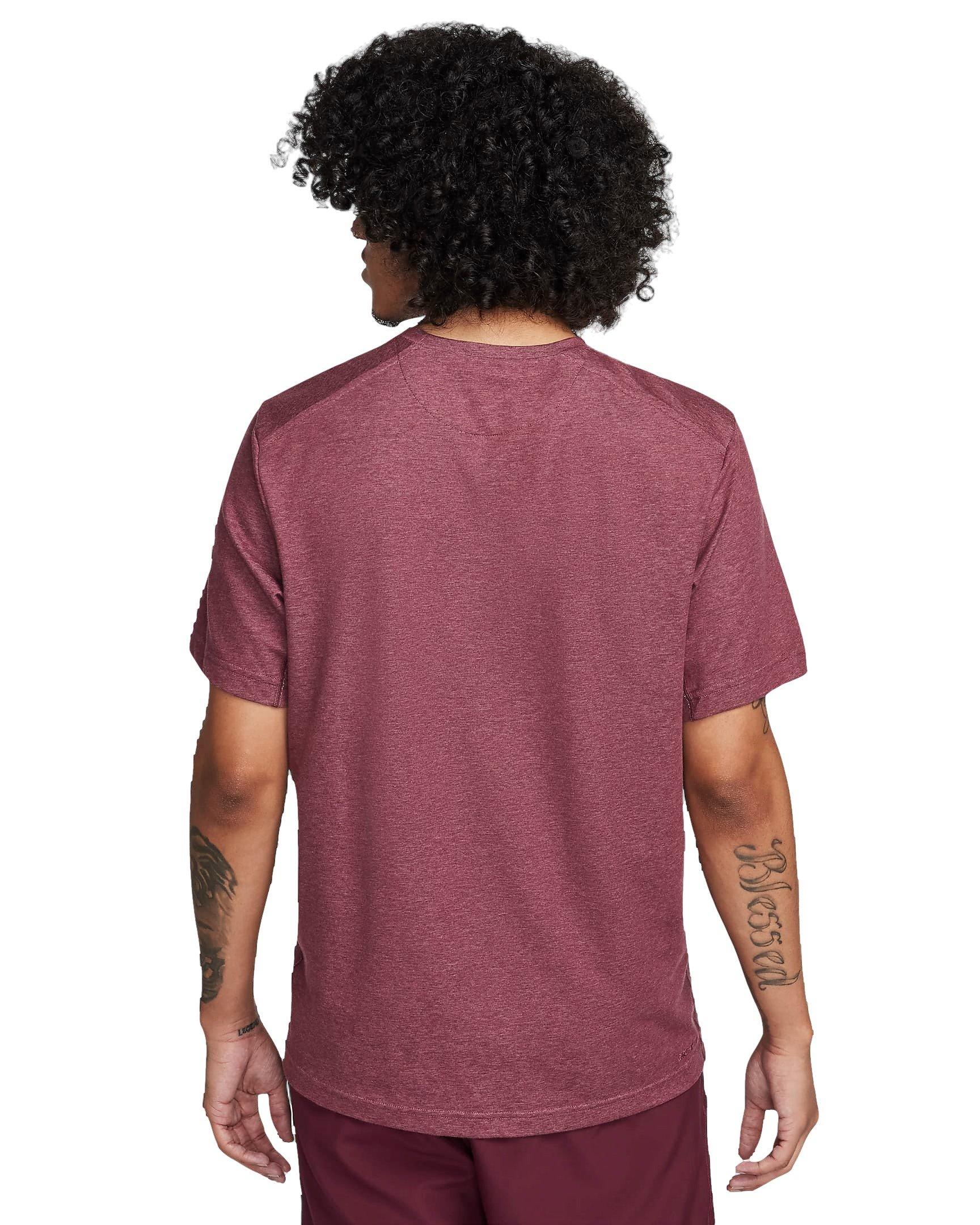 Nike Men's Dri-FIT Primary Statement Short Sleeve Versatile Top - RED Thumbnail View 2