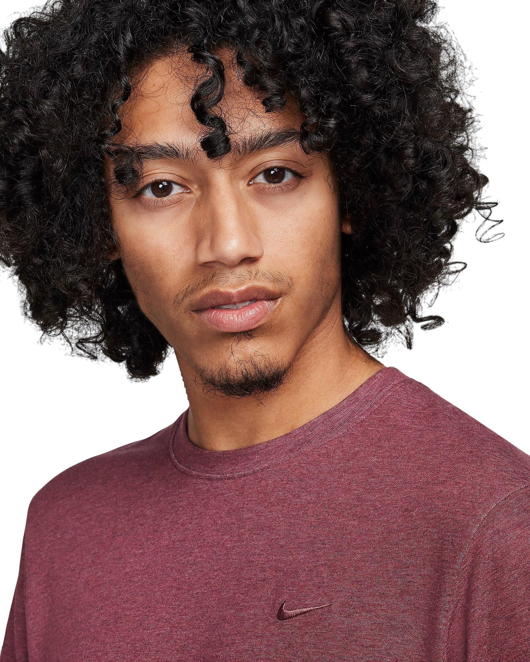 Nike Men's Dri-FIT Primary Statement Short Sleeve Versatile Top - RED Thumbnail View 3