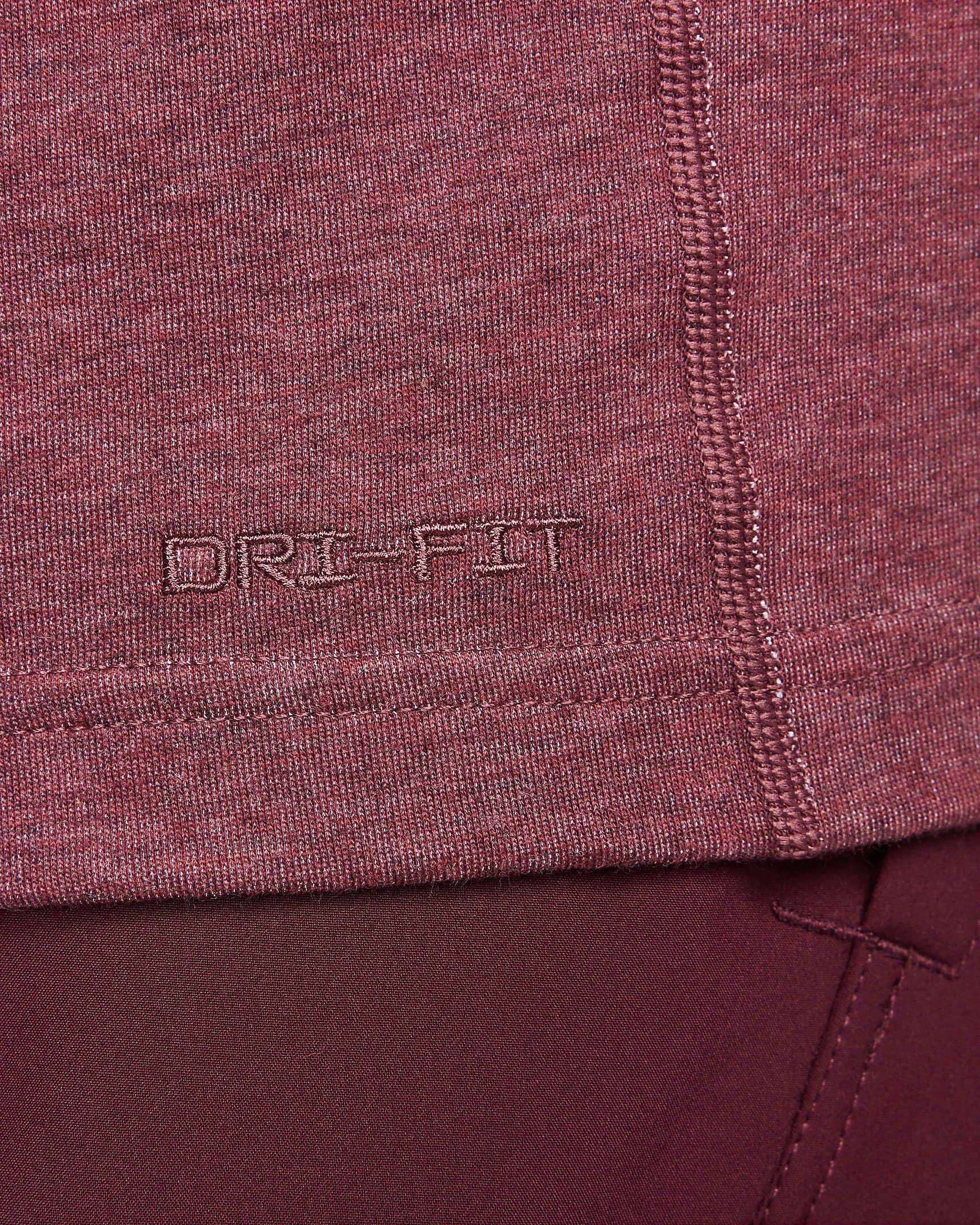 Nike Men's Dri-FIT Primary Statement Short Sleeve Versatile Top - RED Thumbnail View 5