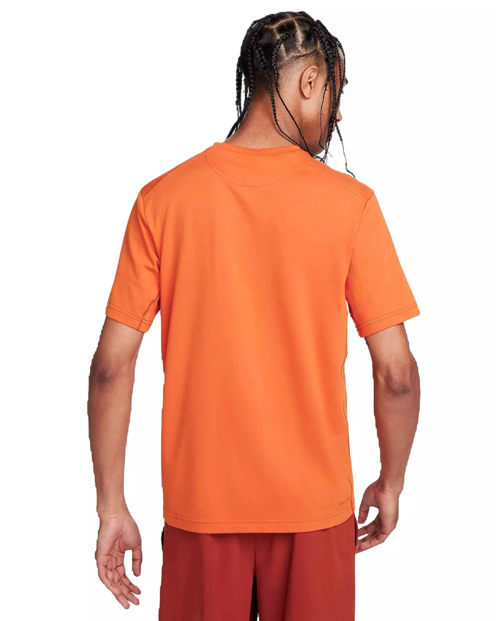 Nike Men's Dri-FIT Primary Statement Short Sleeve Versatile Top - ORANGE