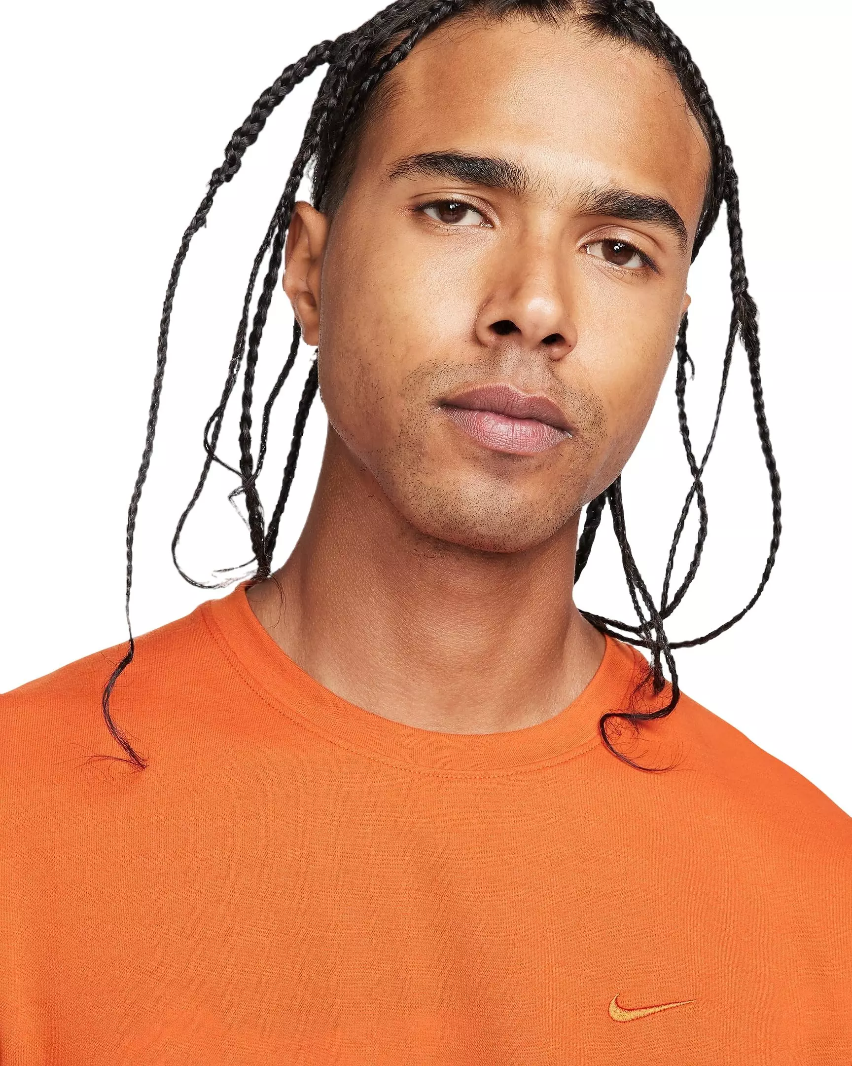 Nike Men's Dri-FIT Primary Statement Short Sleeve Versatile Top - ORANGE