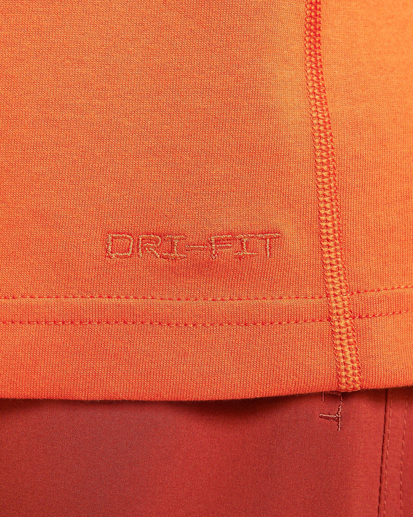 Nike Men's Dri-FIT Primary Statement Short Sleeve Versatile Top - ORANGE Thumbnail View 5