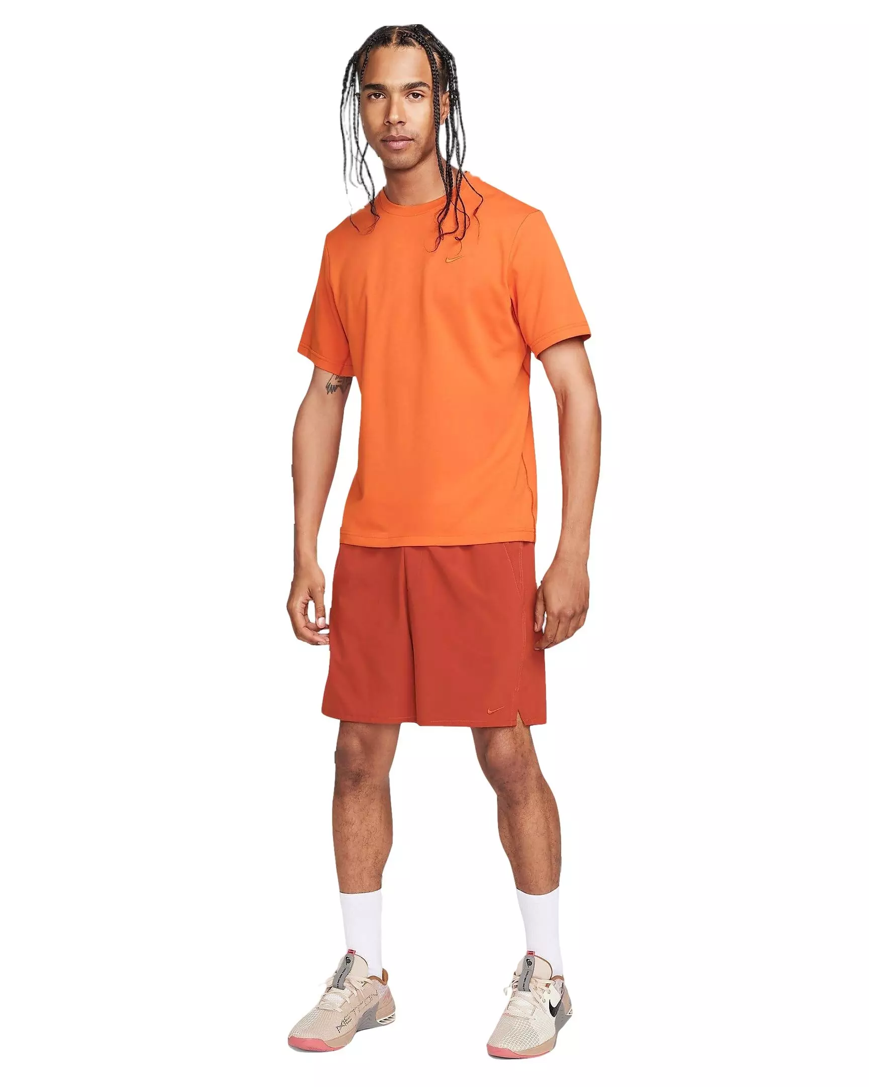 Nike Men's Dri-FIT Primary Statement Short Sleeve Versatile Top - ORANGE