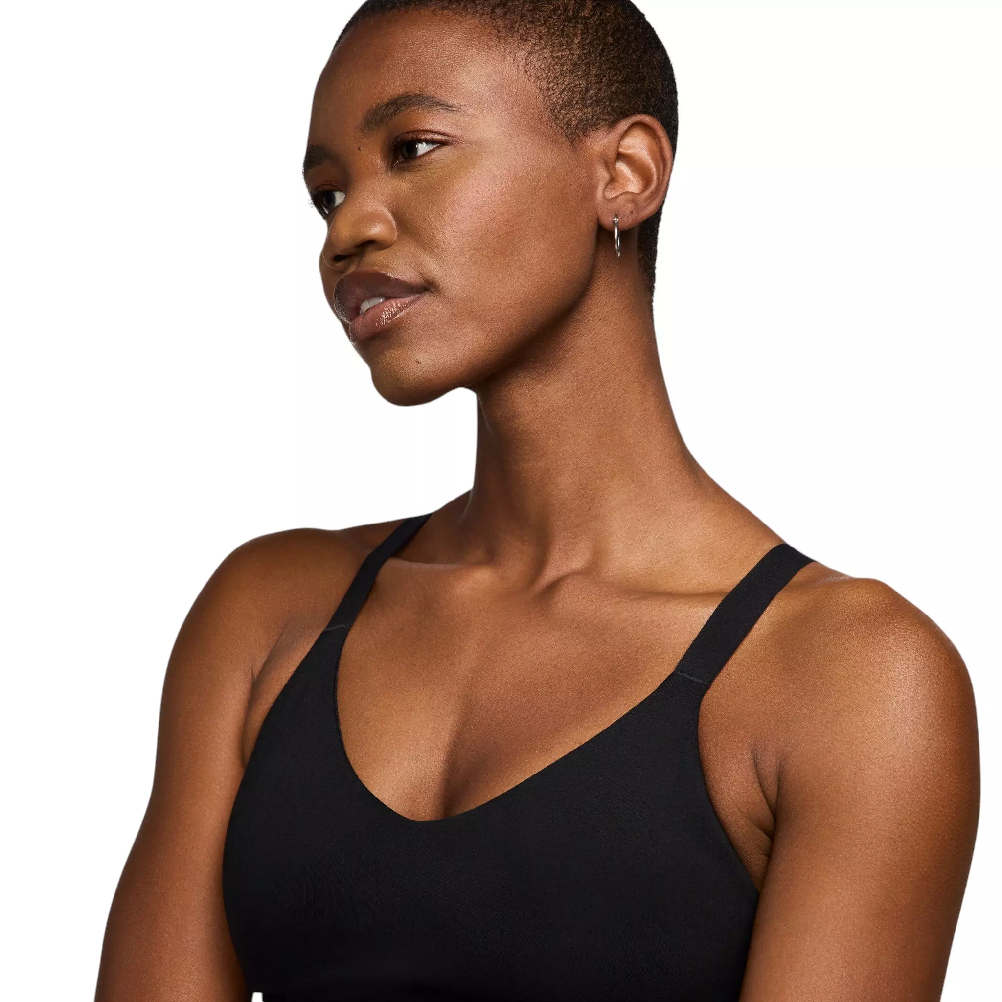 Nike Women's Indy Medium Support Padded Adjustable Sports Bra - Black - BLACK