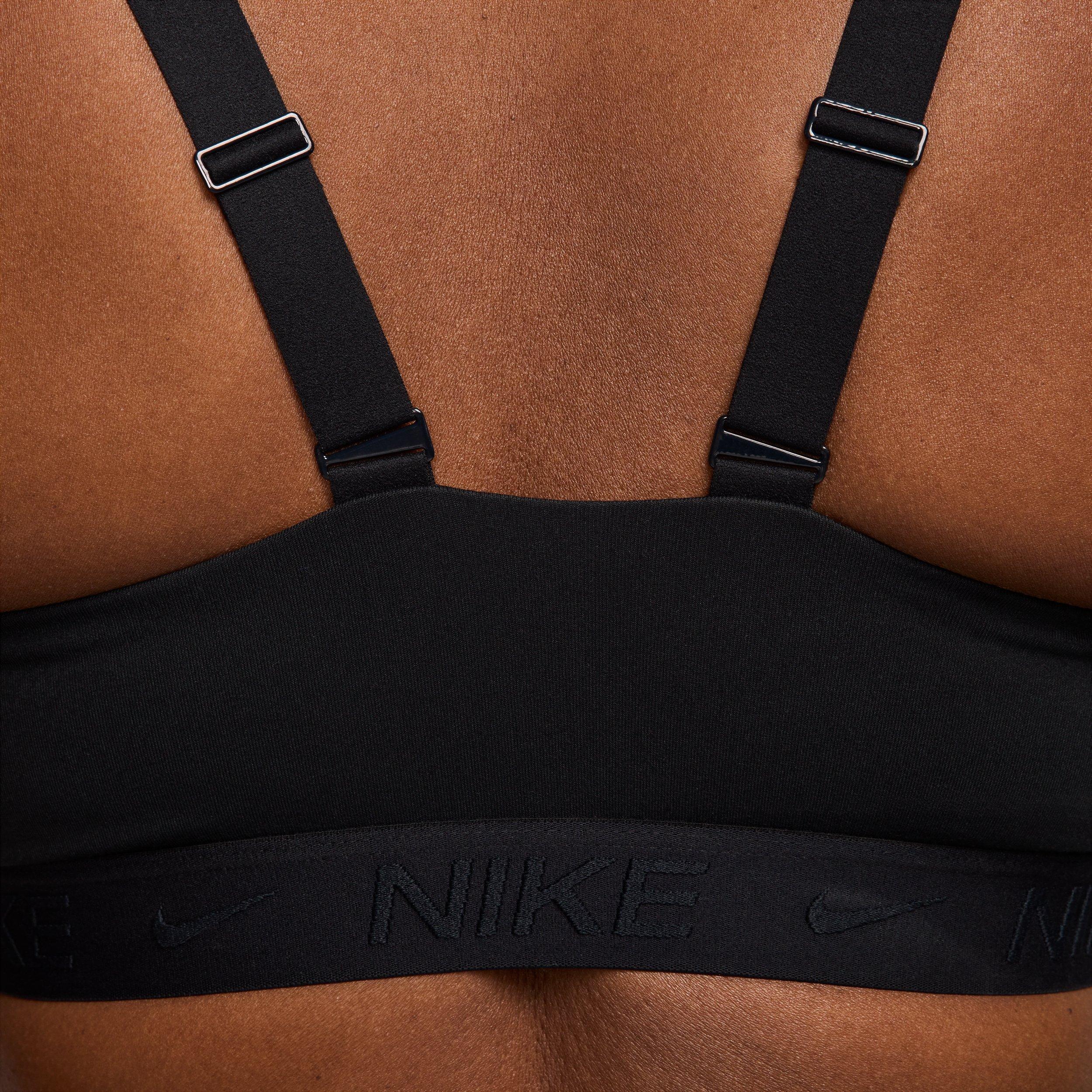 Nike Women's Indy Medium Support Padded Adjustable Sports Bra - Black - BLACK
