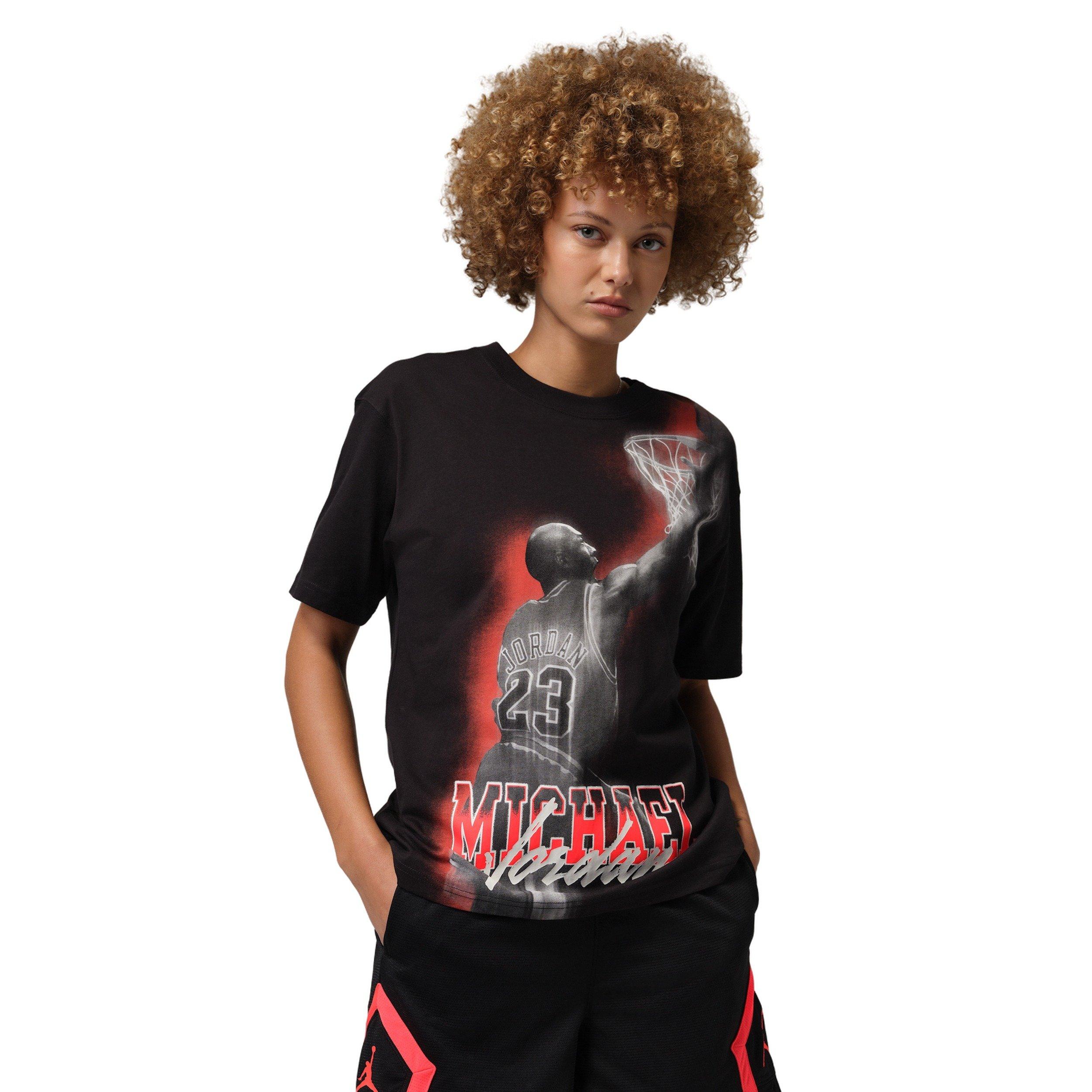 Jordan Women's Sport Heritage Dri-FIT Graphic T-Shirt -Black/Red - BLACK/RED Thumbnail View 1