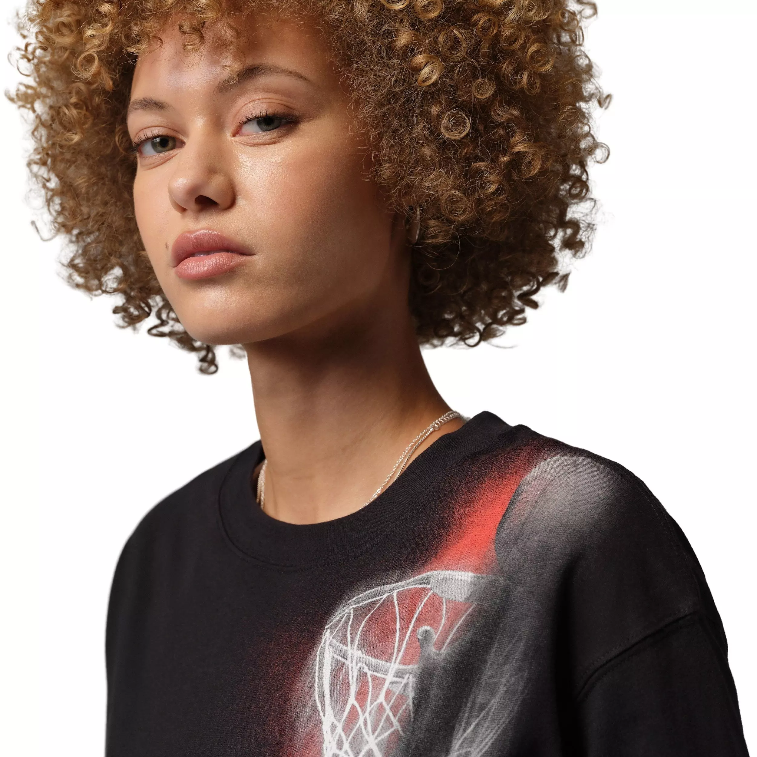 Jordan Women's Sport Heritage Dri-FIT Graphic T-Shirt -Black/Red - BLACK/RED