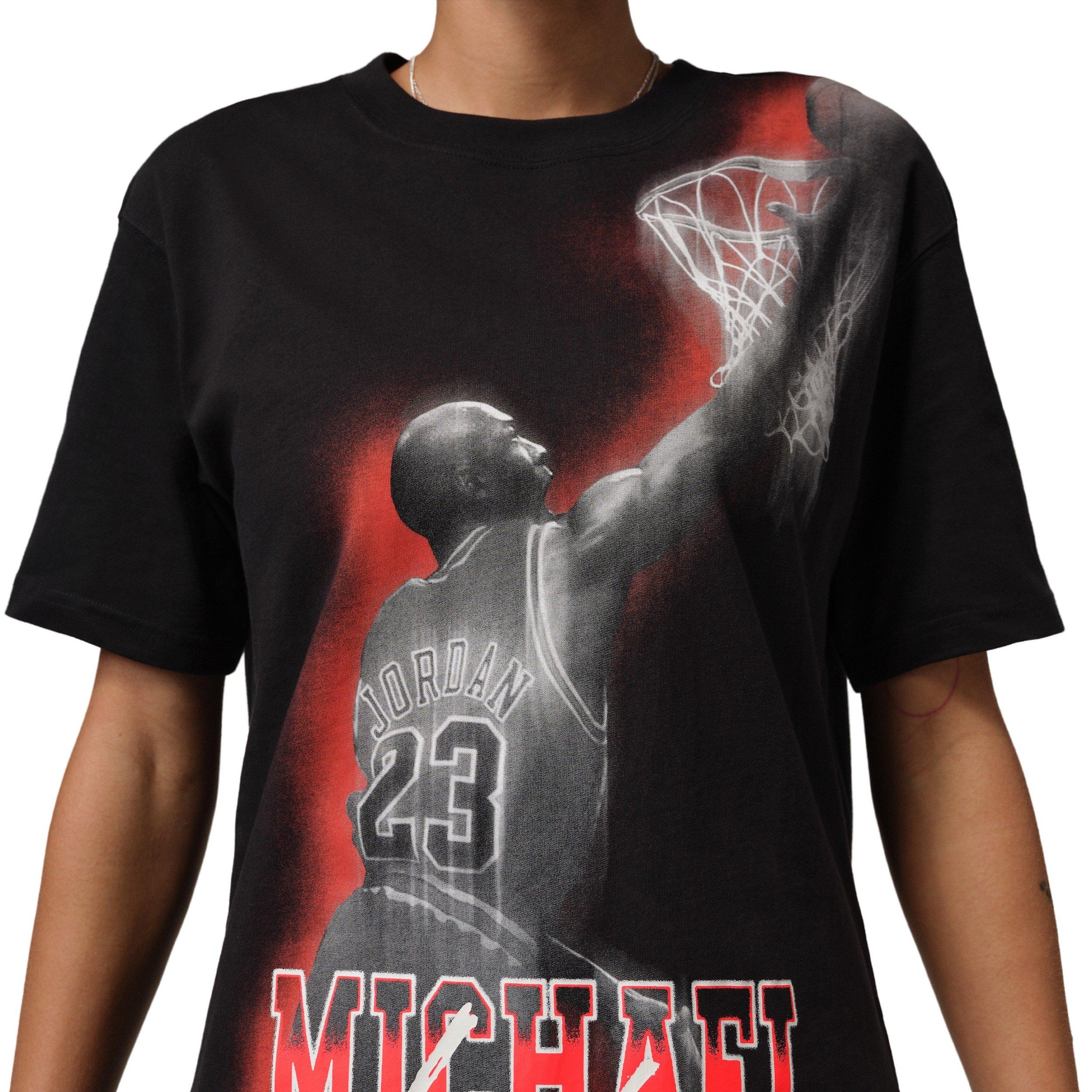 Jordan Women's Sport Heritage Dri-FIT Graphic T-Shirt - Black/Red - BLACK/RED Thumbnail View 4