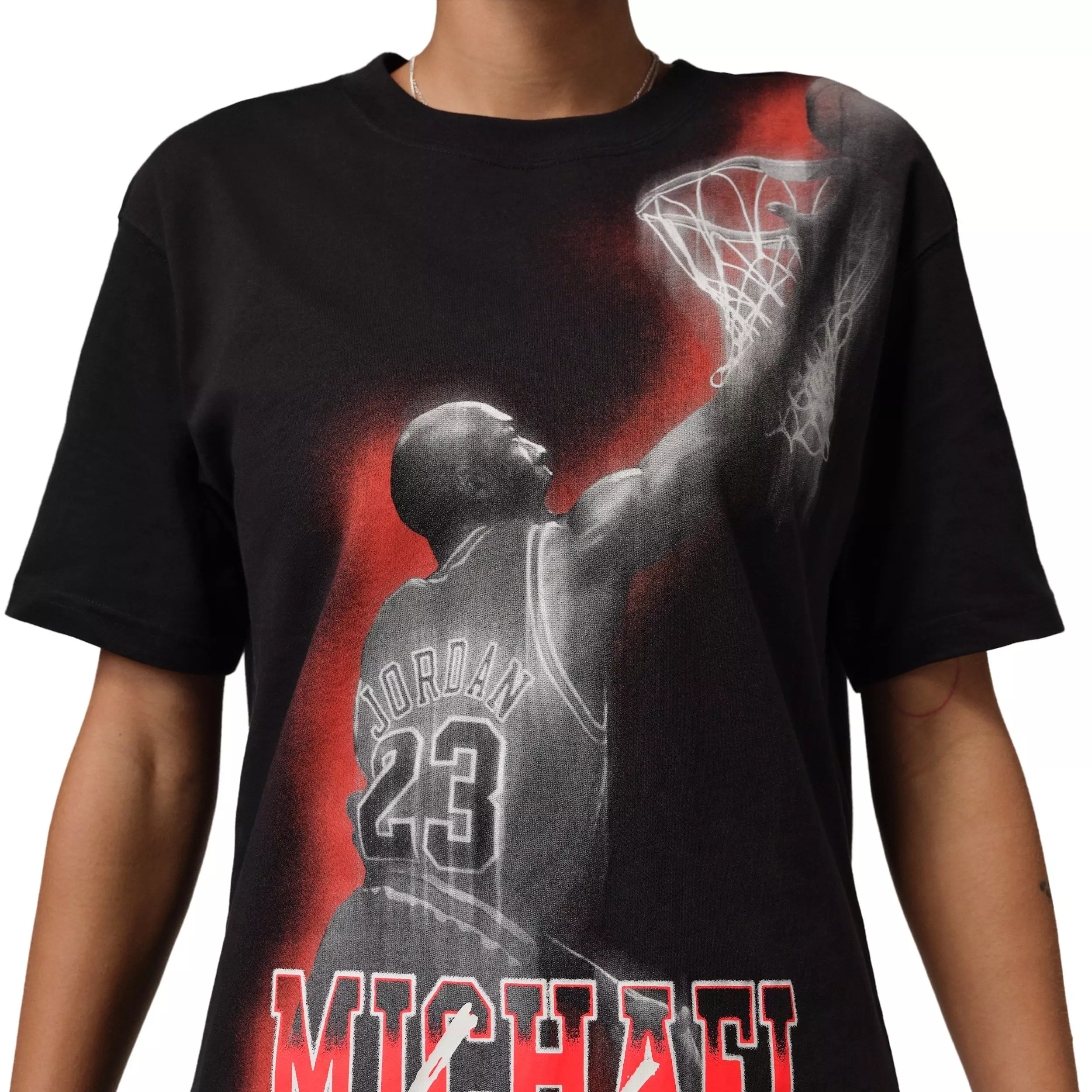Jordan Women's Sport Heritage Dri-FIT Graphic T-Shirt - Black/Red - BLACK/RED