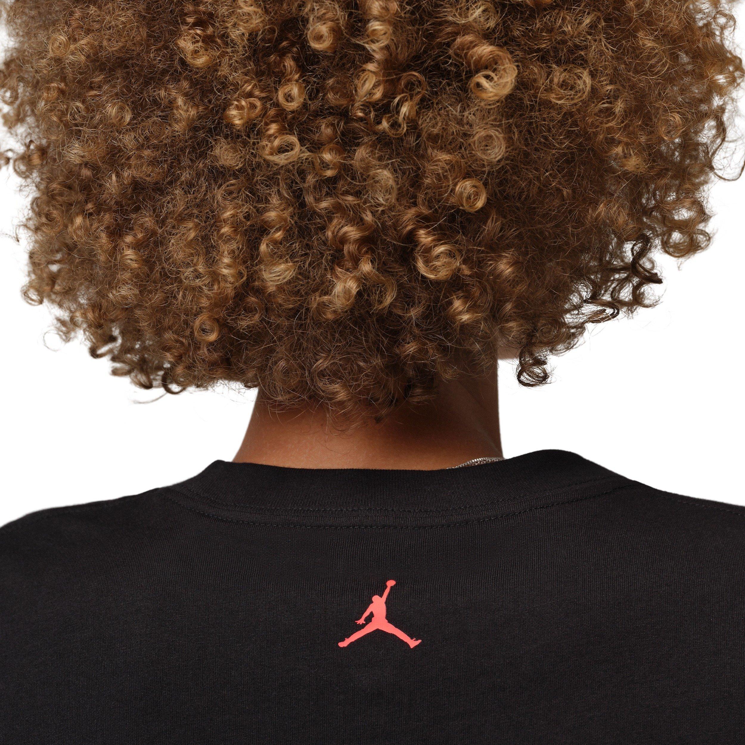 Jordan Women's Sport Heritage Dri-FIT Graphic T-Shirt - Black/Red - BLACK/RED Thumbnail View 5