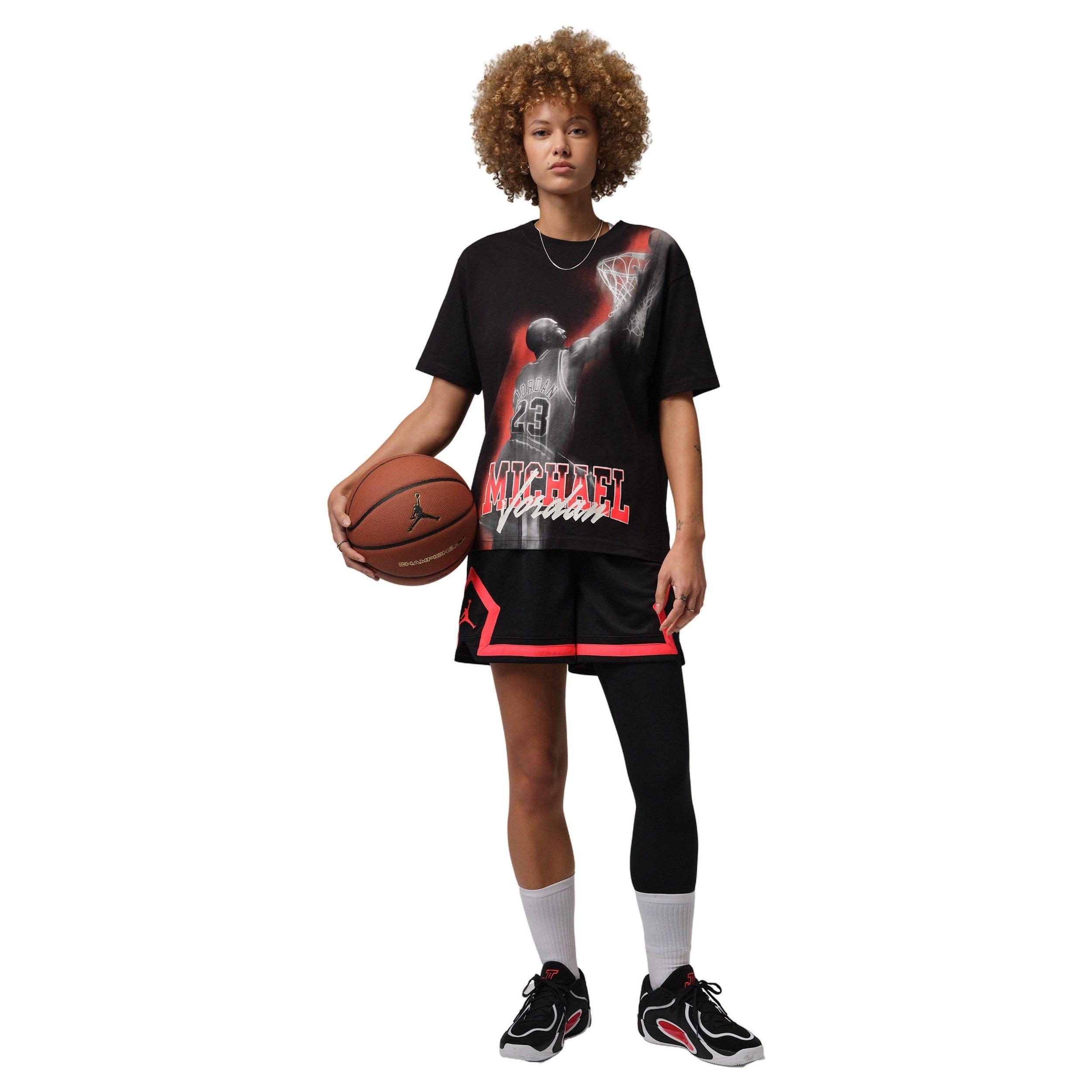 Jordan Women's Sport Heritage Dri-FIT Graphic T-Shirt -Black/Red - BLACK/RED Thumbnail View 6