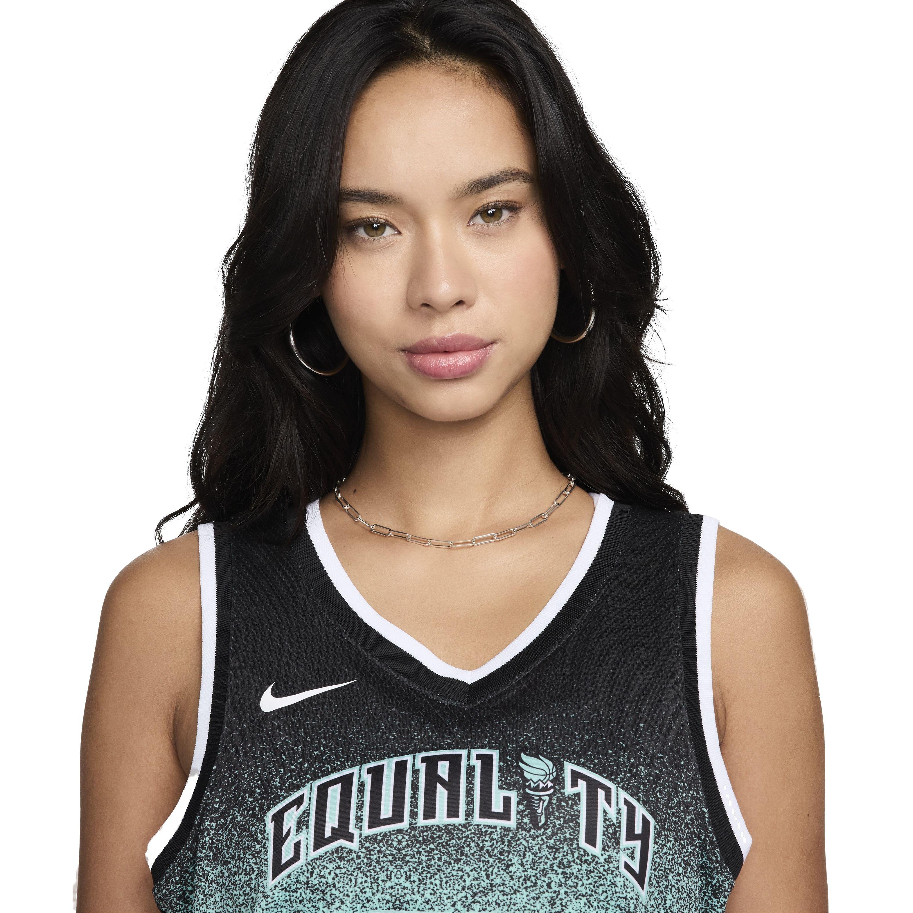 Nike Women's Sabrina Ionescu New York Liberty 2023 Dri-FIT WNBA Victory Jersey - Green - GREEN Thumbnail View 3