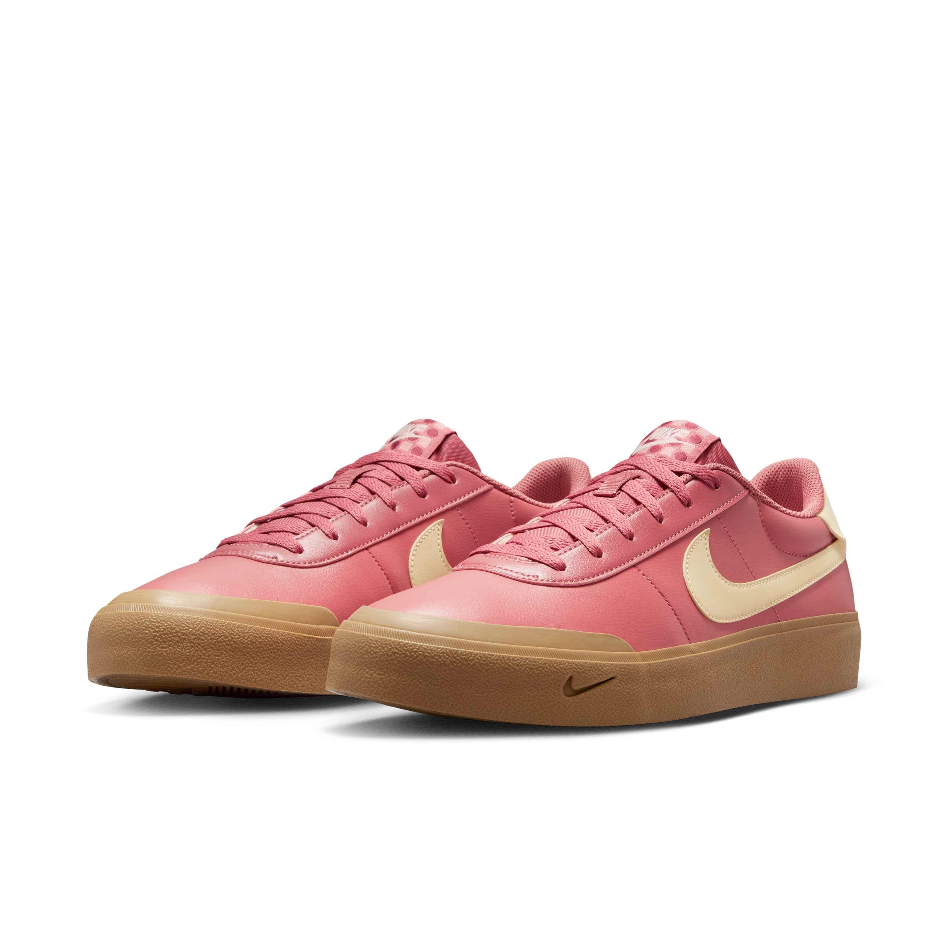 Nike Court Shot V2 "Canyon Pink/Gum Light Brown/Muslin" Men's Shoe - PINK/LT BROWN/MUSLIN Thumbnail View 3