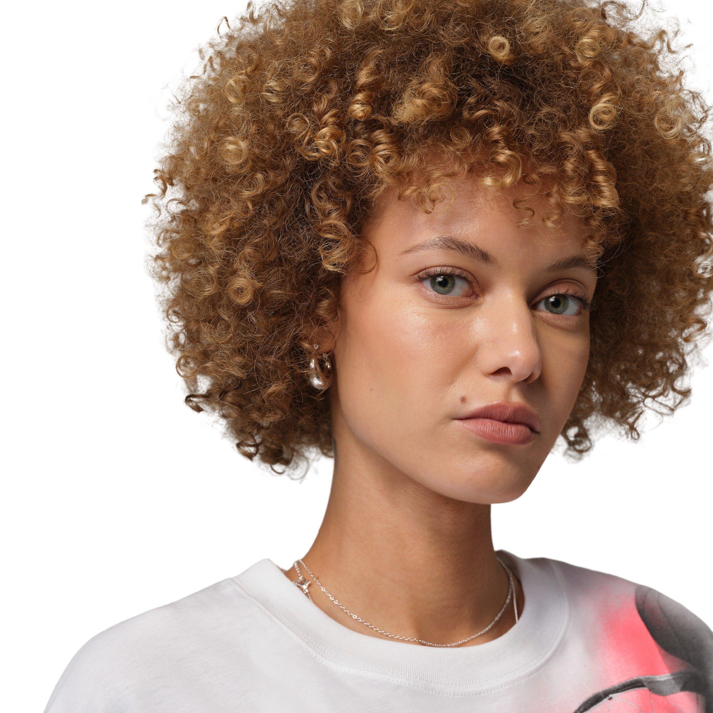 Jordan Women's Sport Heritage Dri-FIT Graphic T-Shirt - White/Red - WHITE/RED Thumbnail View 3