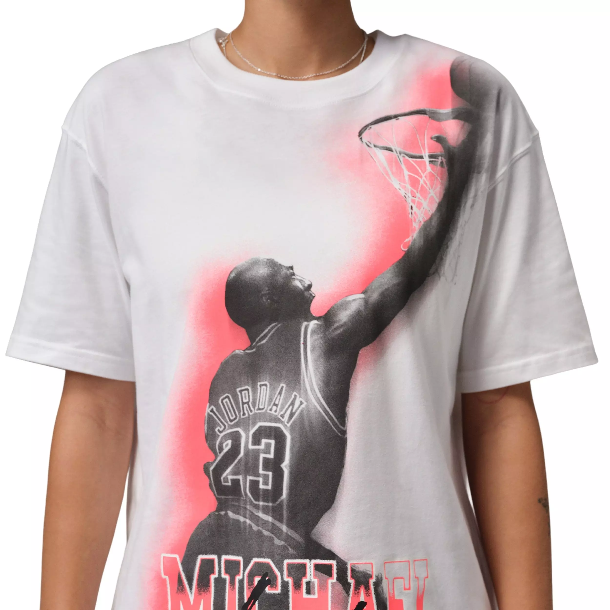 Jordan Women's Sport Heritage Dri-FIT Graphic T-Shirt -White/Red - WHITE/RED